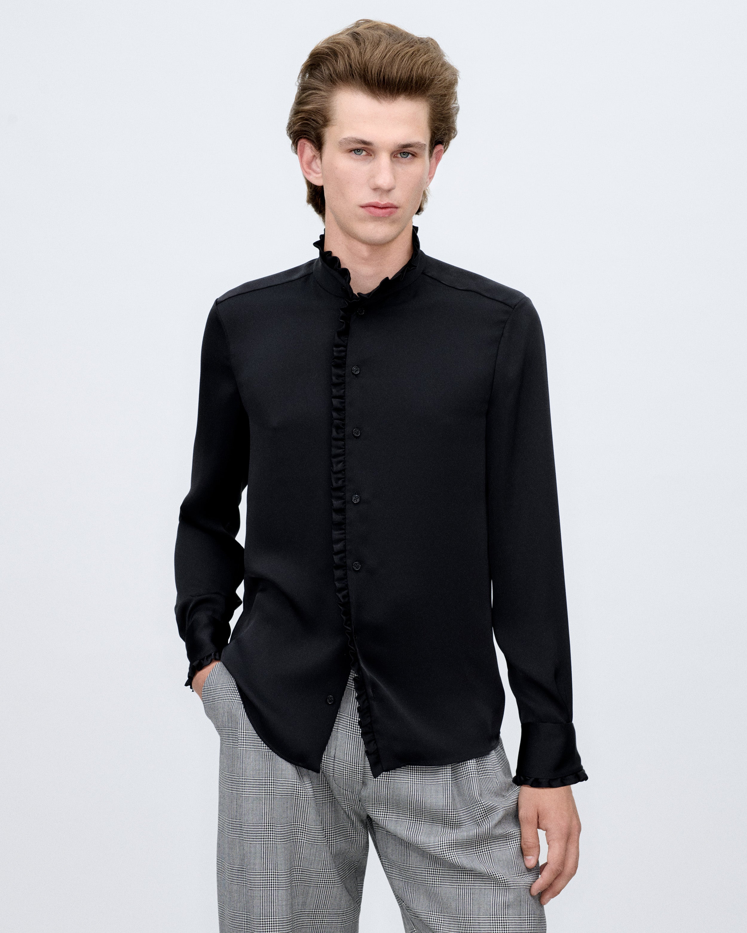 The Black Satin Orlando Shirt
