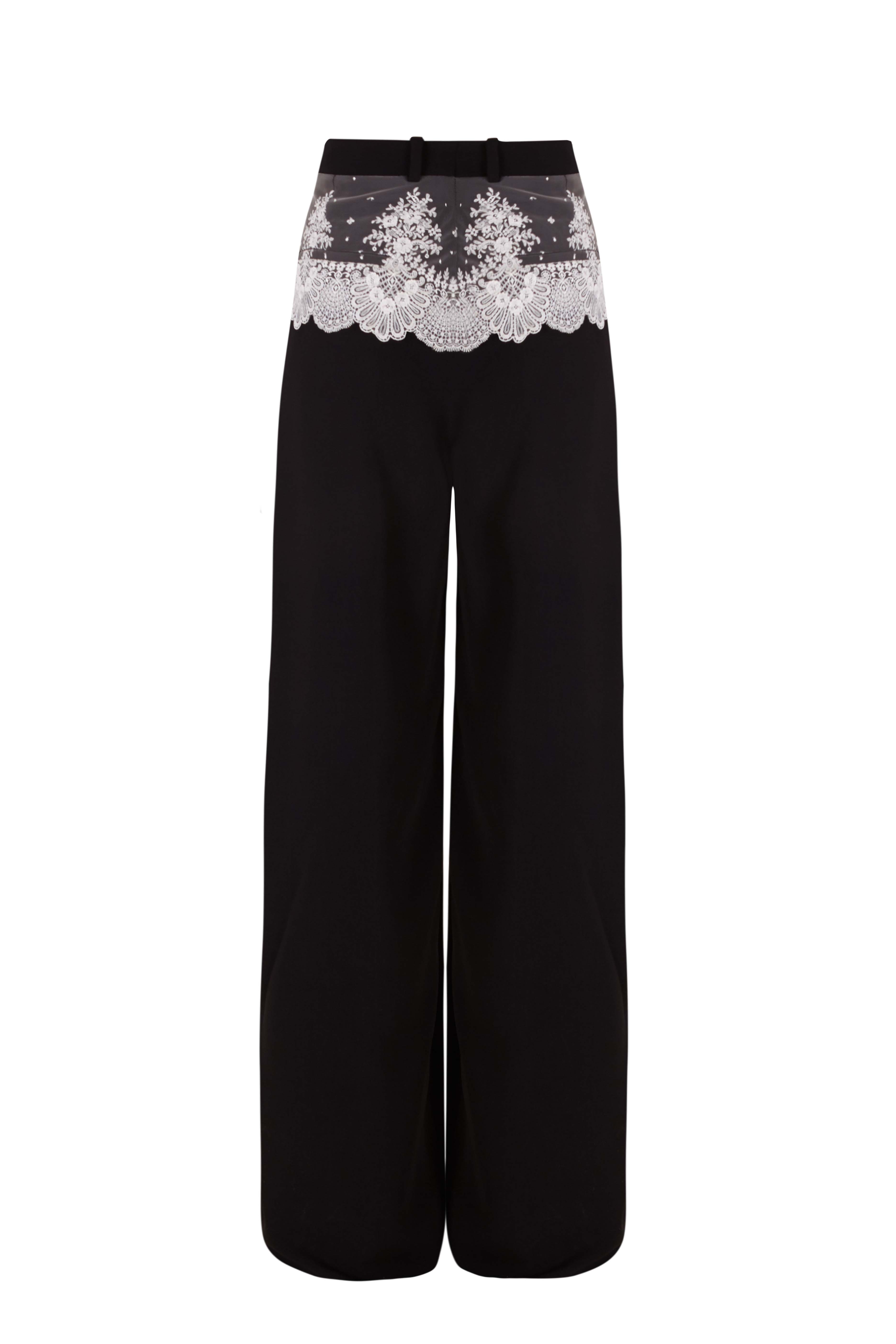 Cruising Lace Black Tailored Trousers Womens