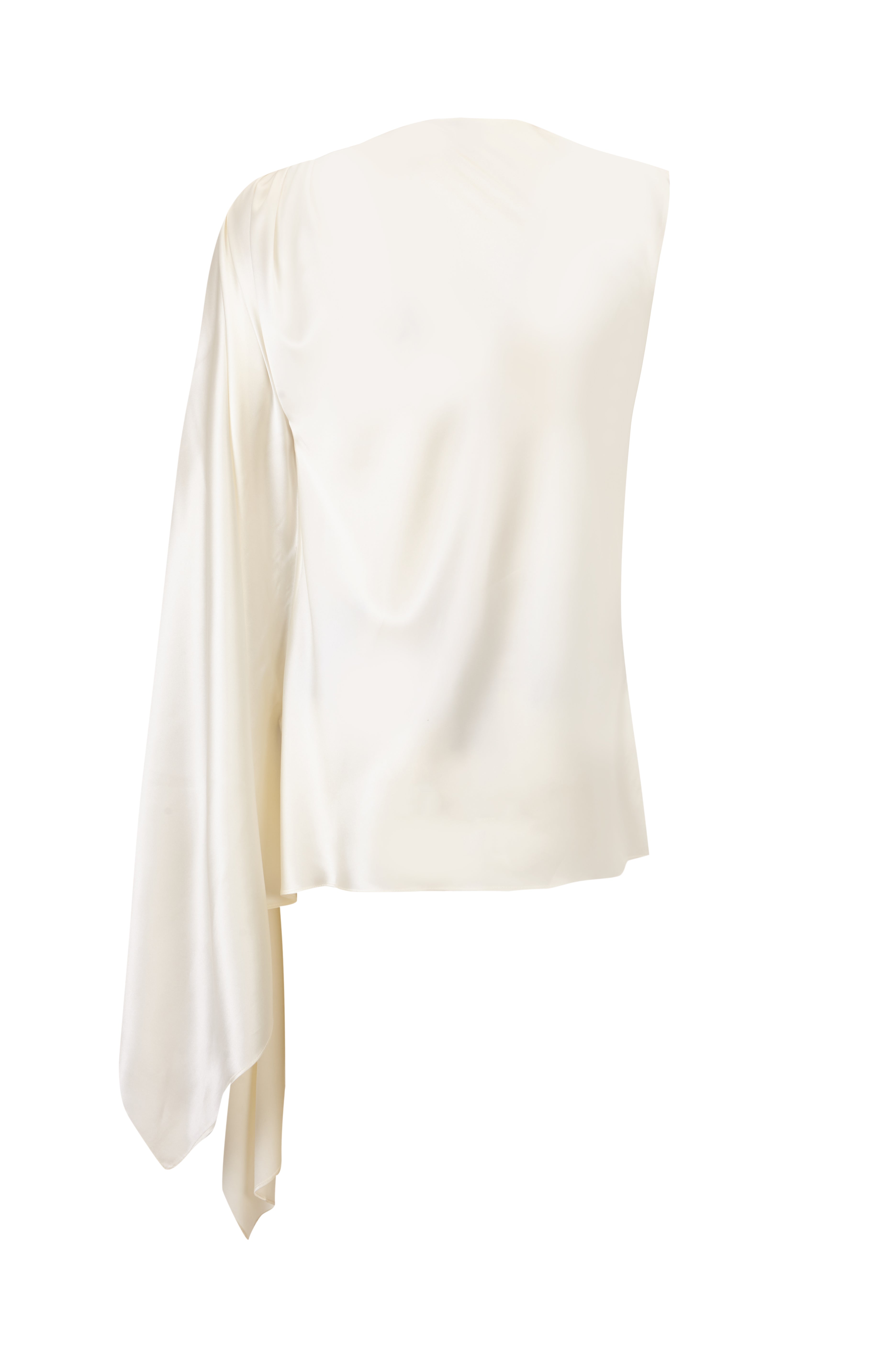 Draped White Top