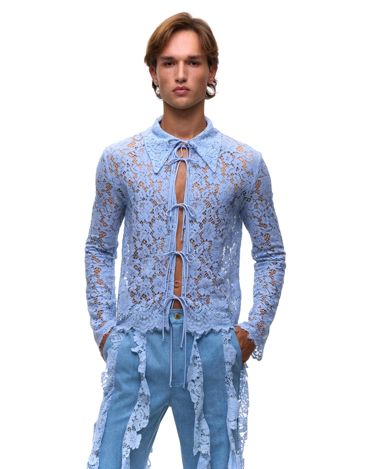 Jonathan Blue Lace Shirt
