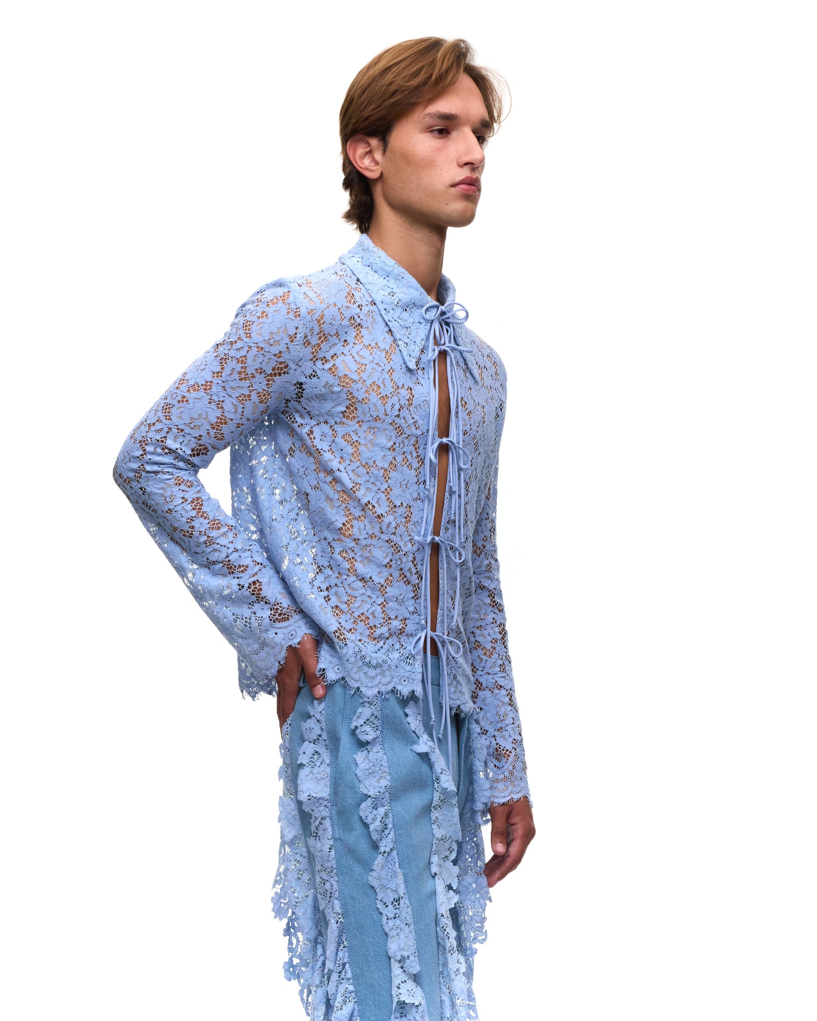 Jonathan Blue Lace Shirt