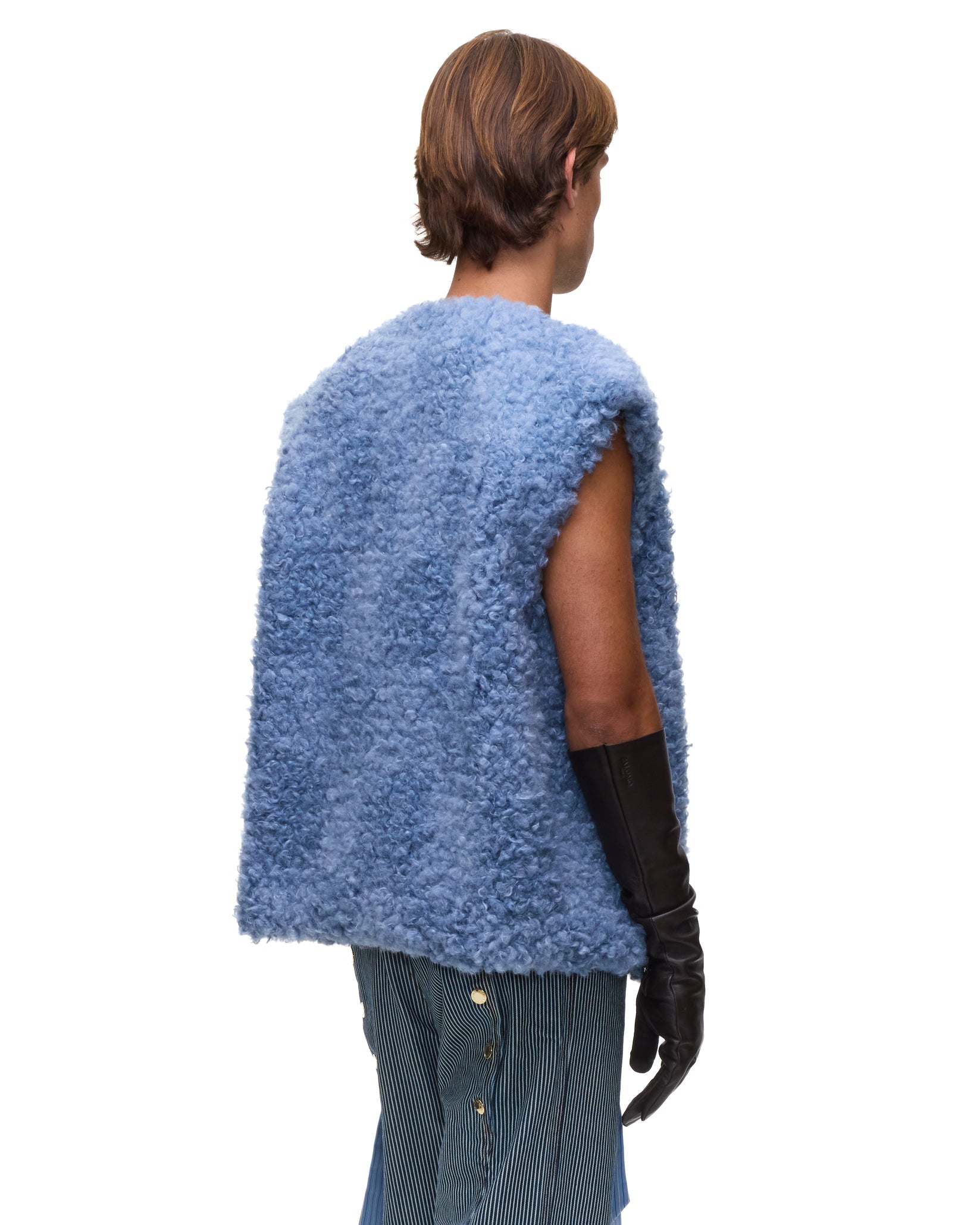 Blue Fur Vest