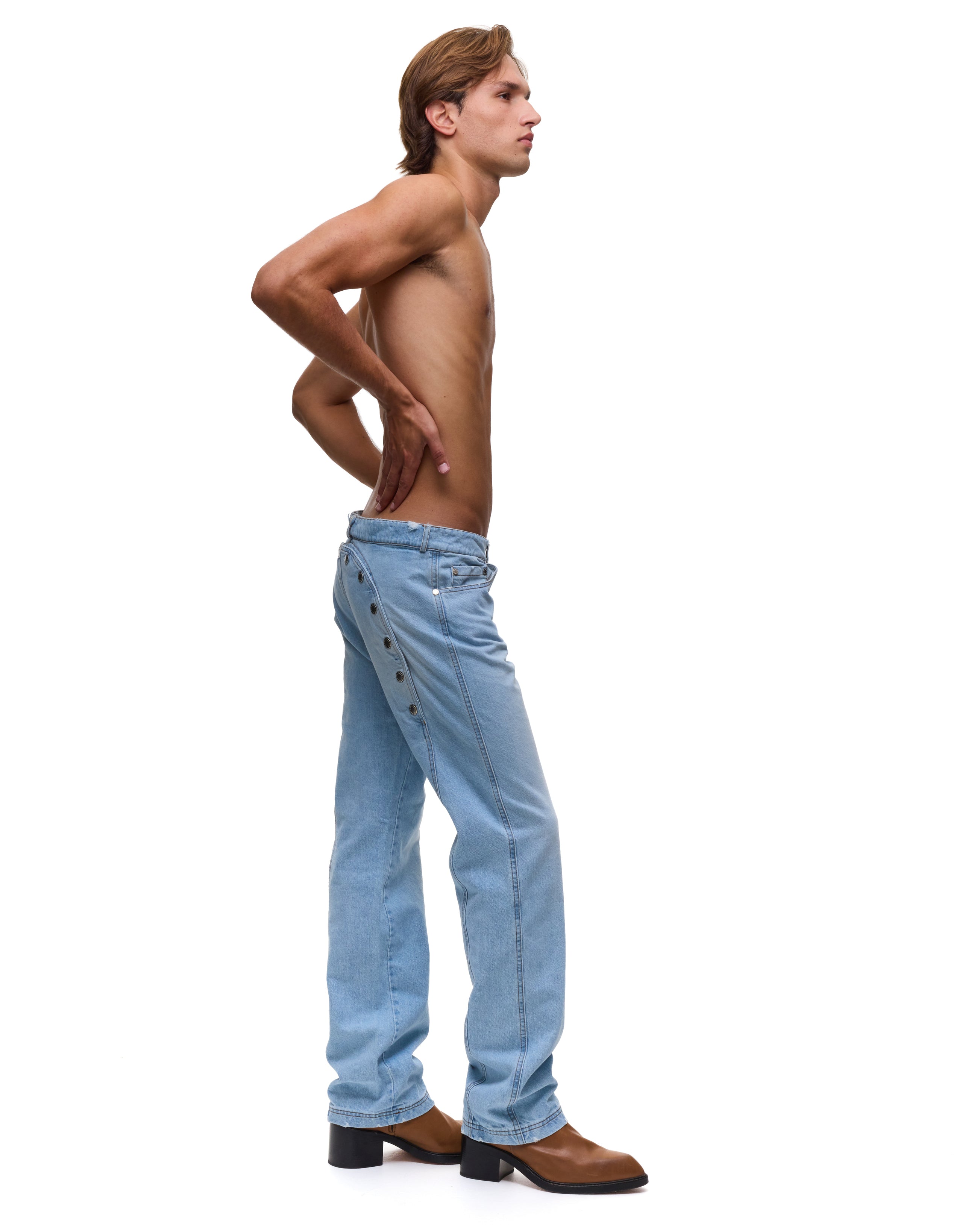 Ass-Air Straight Light Denim Trousers