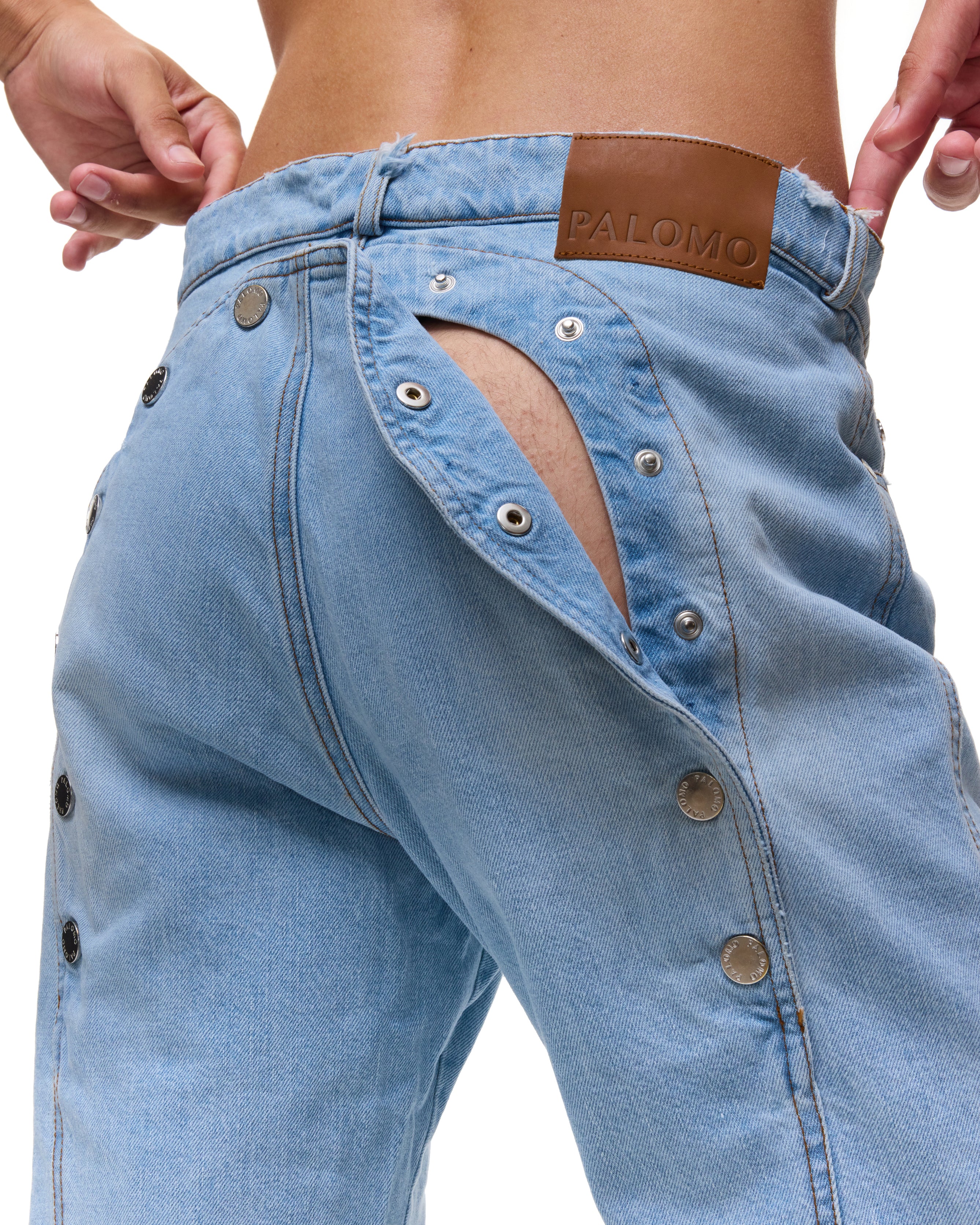 Ass-Air Straight Light Denim Trousers