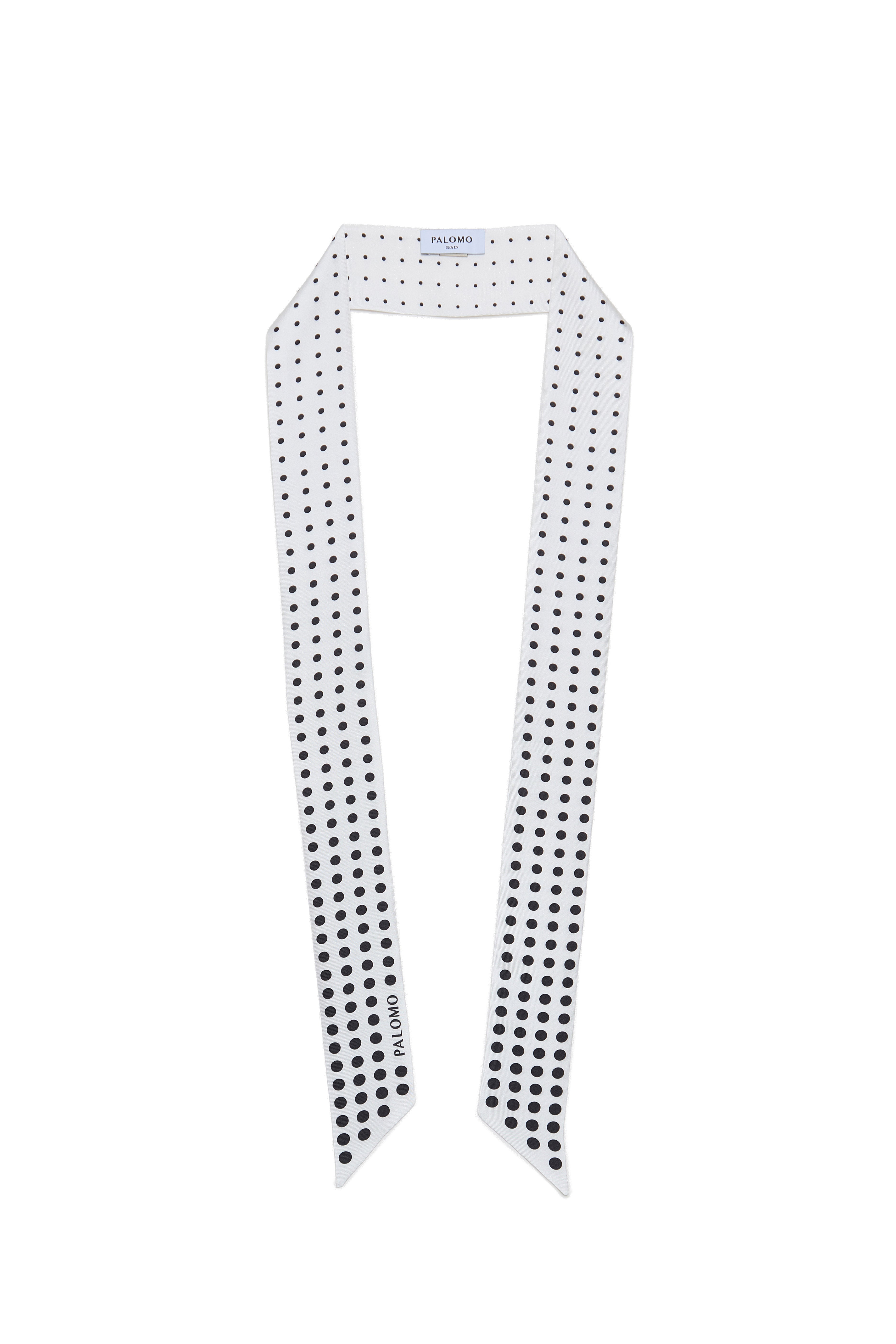 White Printed Twilly Scarf