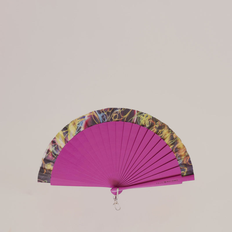 Fuchsia Fan with Print