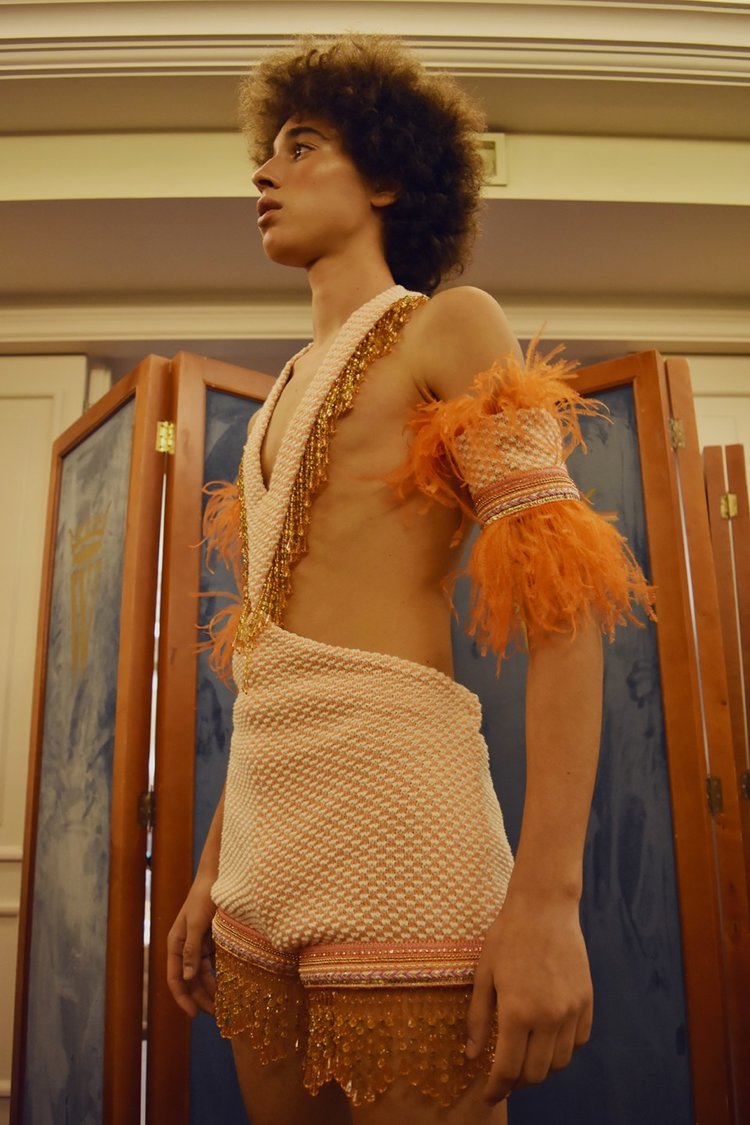 Backstage at the Hotel Palomo show in Madrid