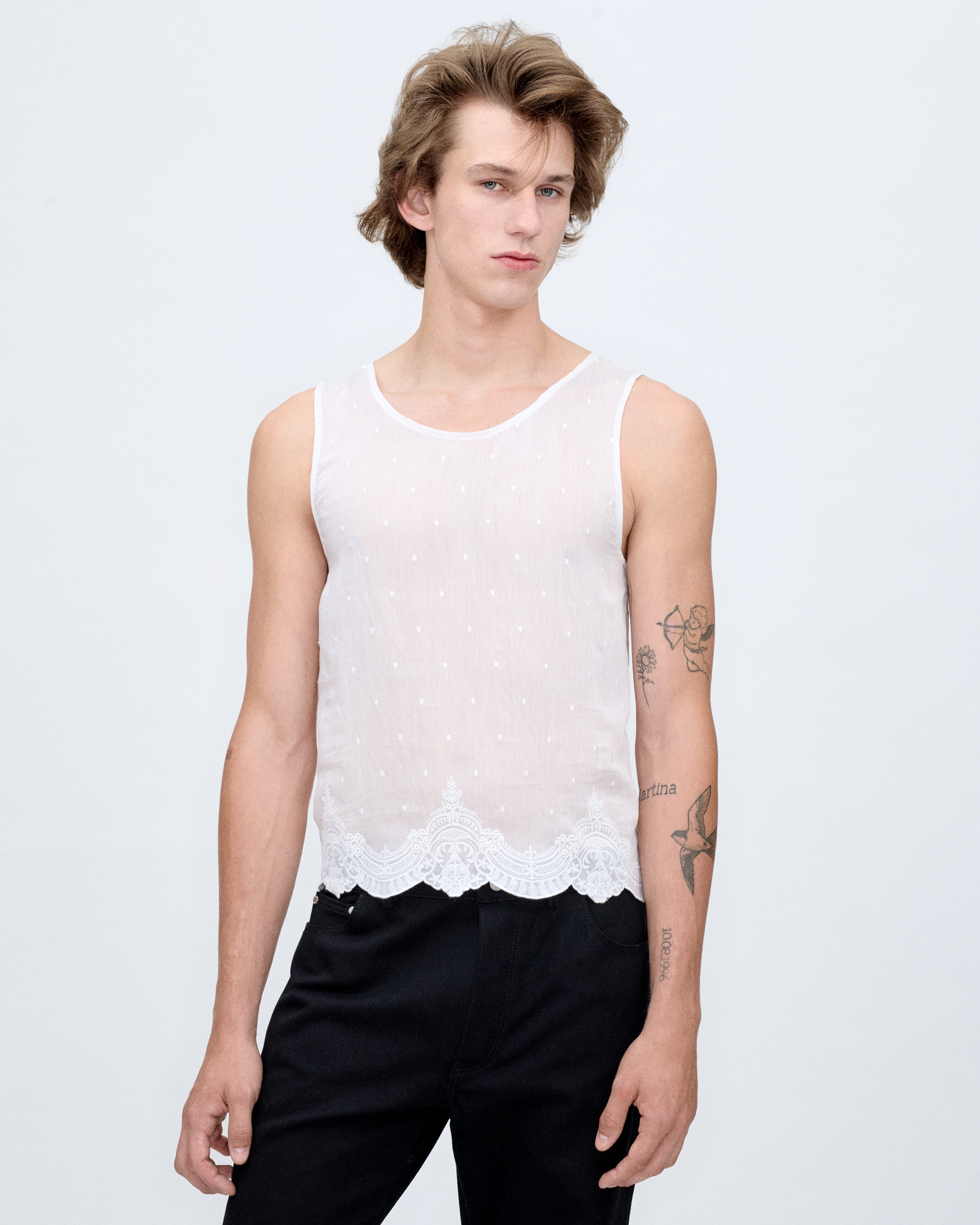 Lace Embroidered Tank Top