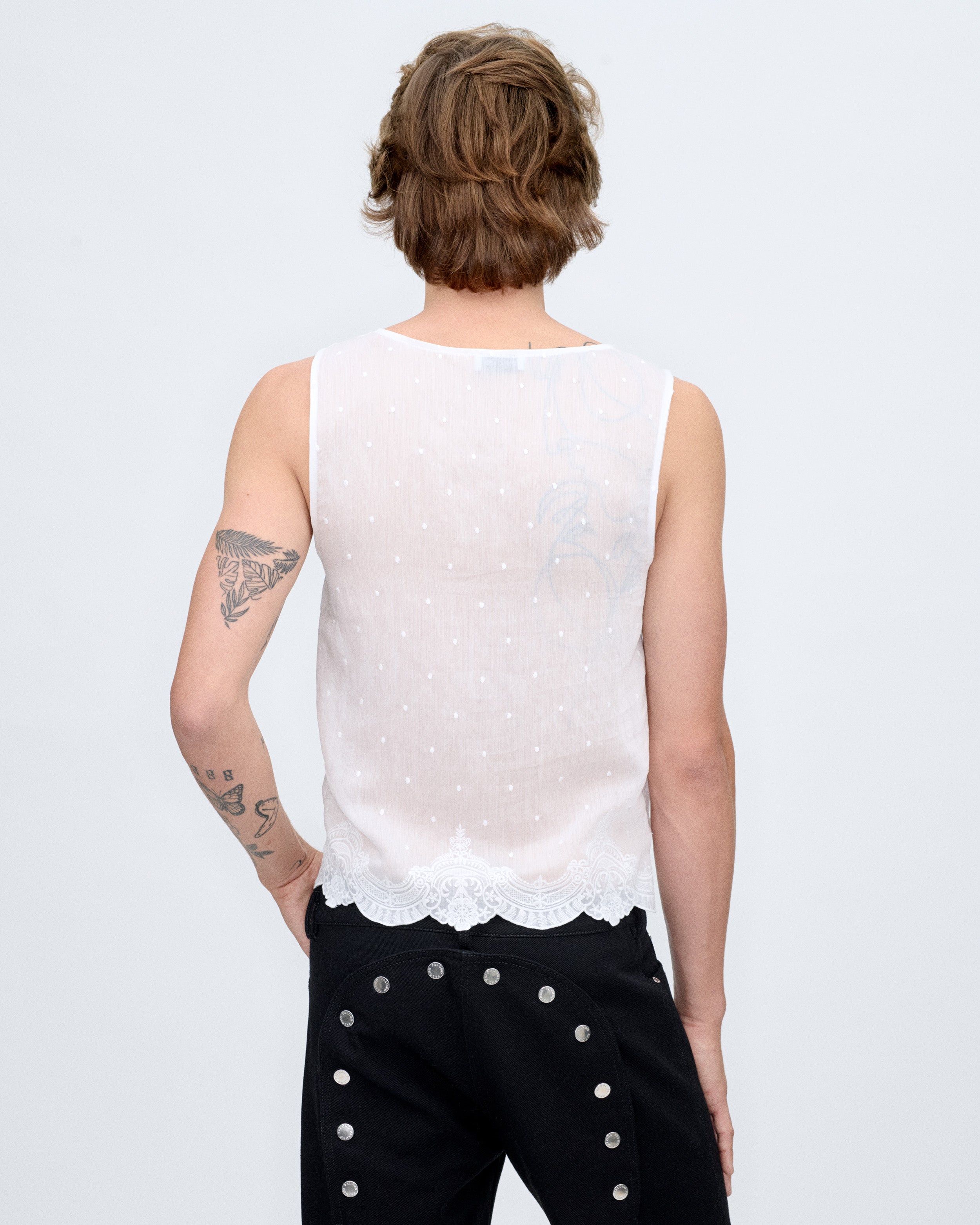Lace Embroidered Tank Top