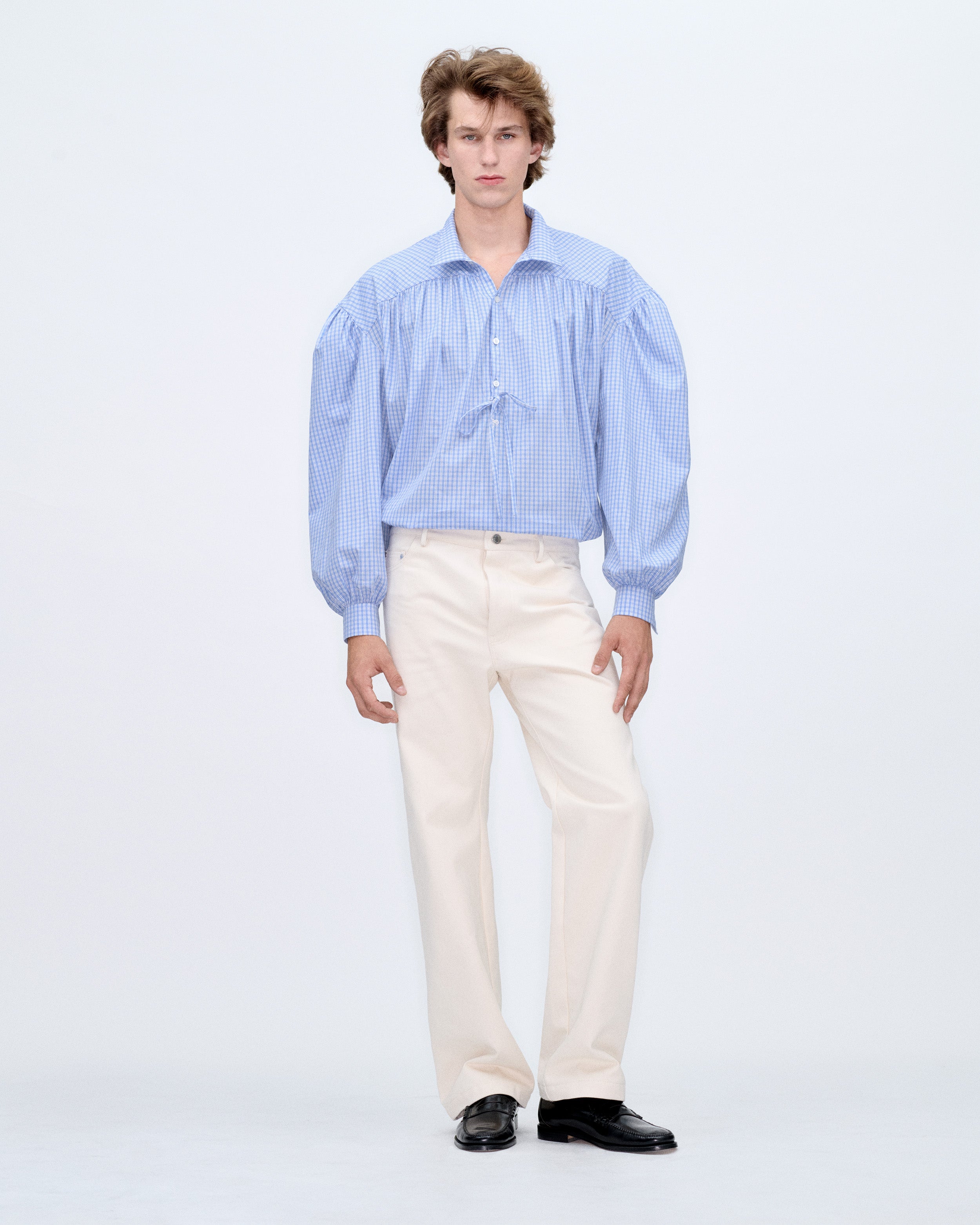 Alejo Blue Checked Shirt