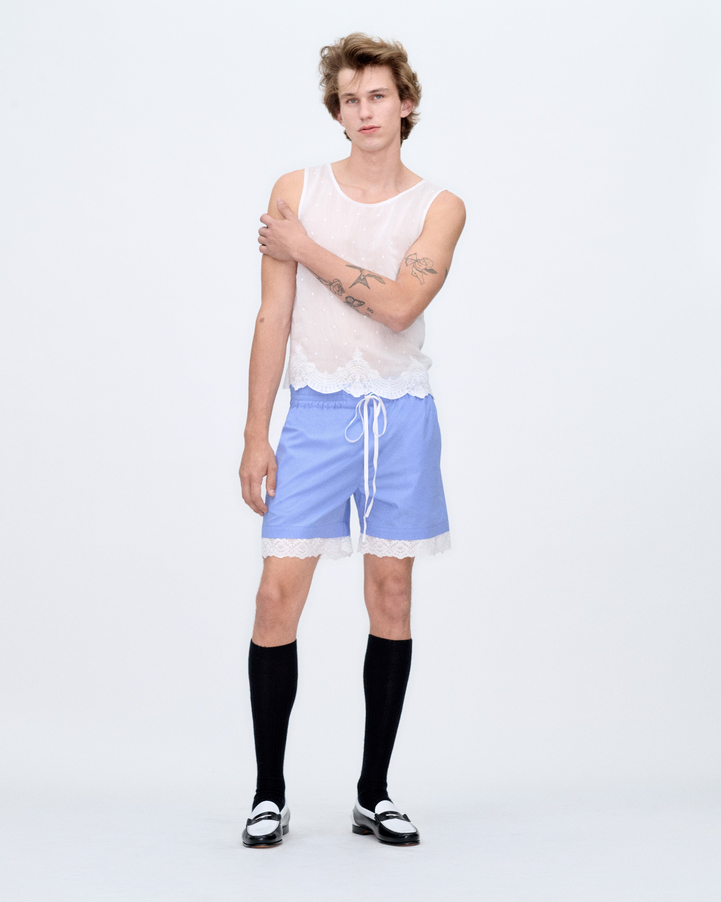 Lace Blue Boxers