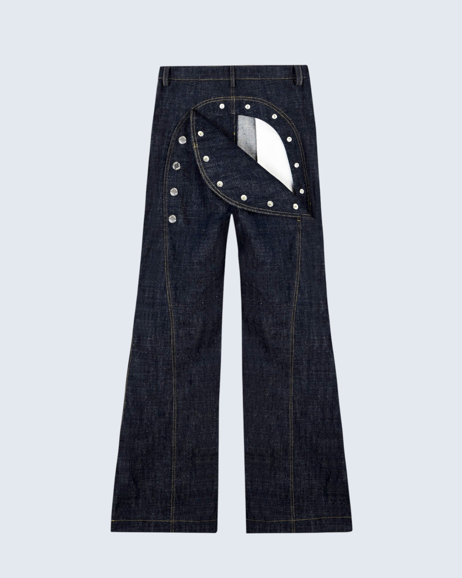 Ass-Air Flared Indigo Trousers