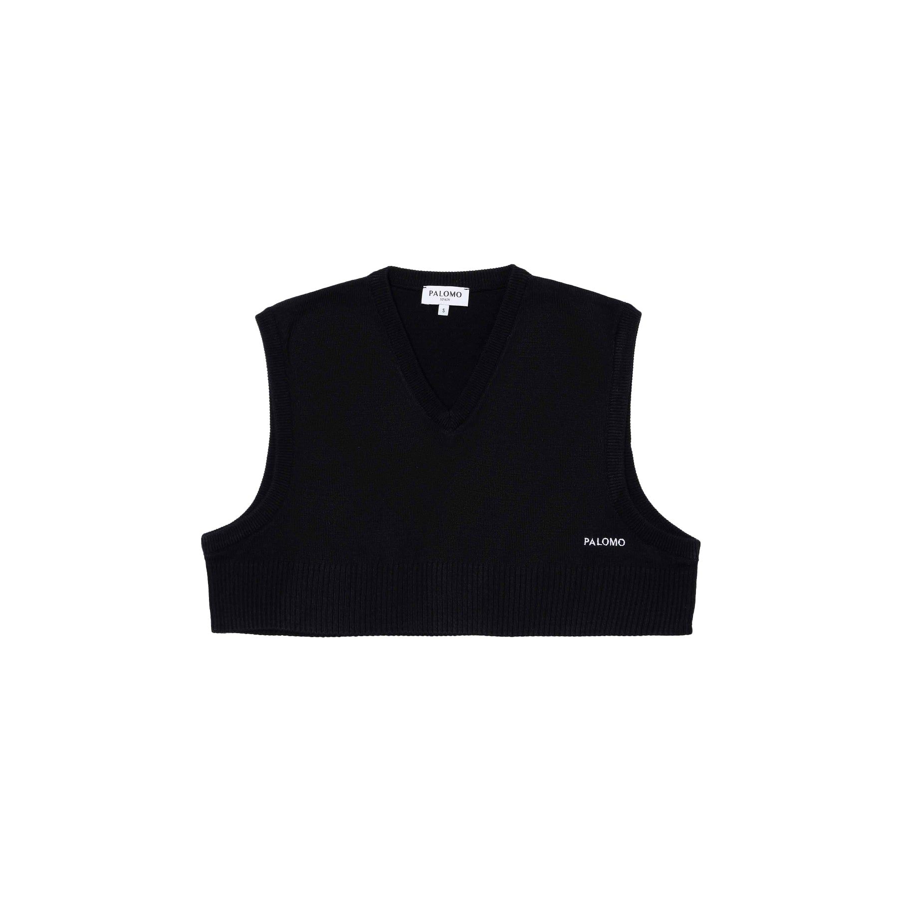 Black Knit Crop Top