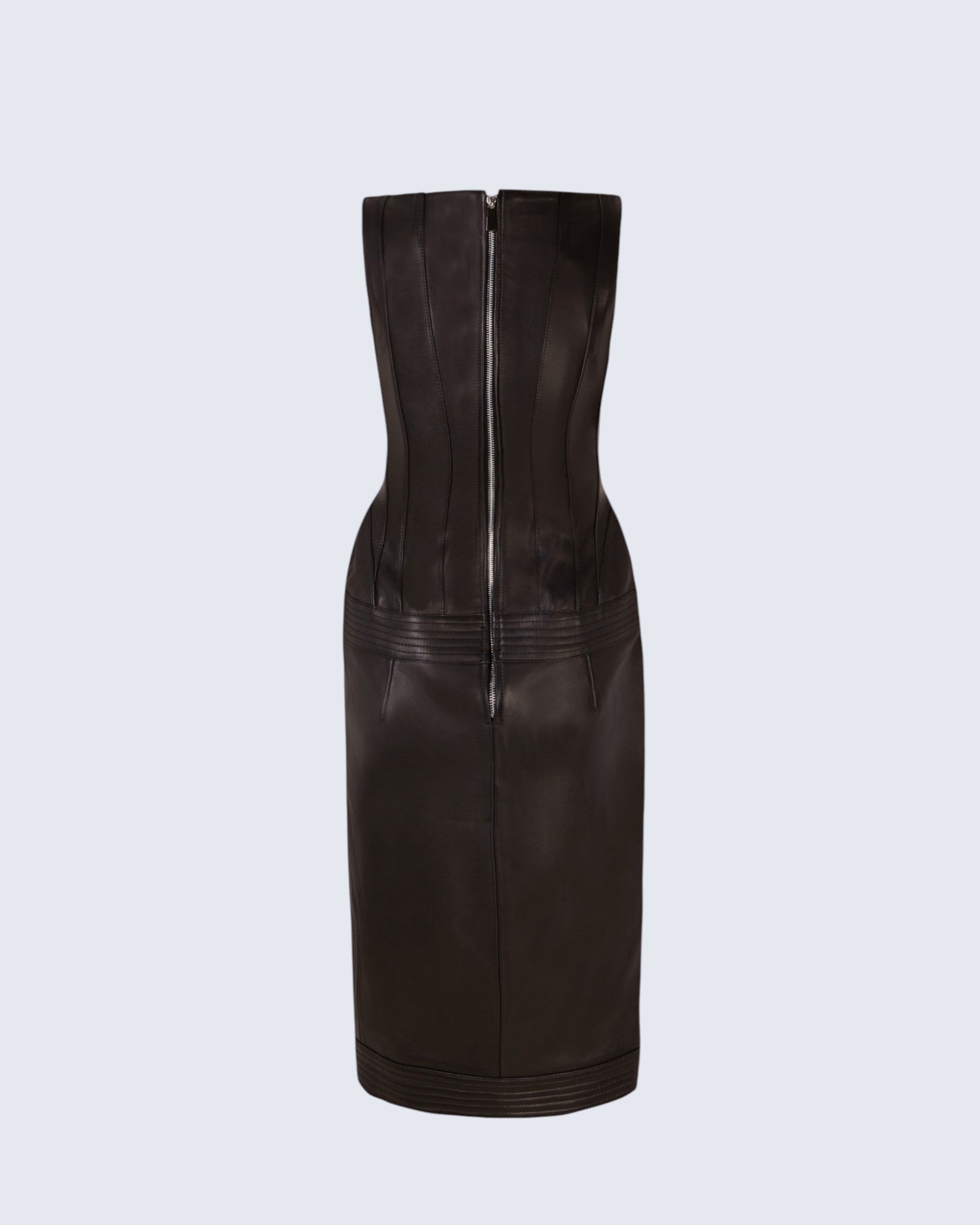 Black Leather Corset Dress