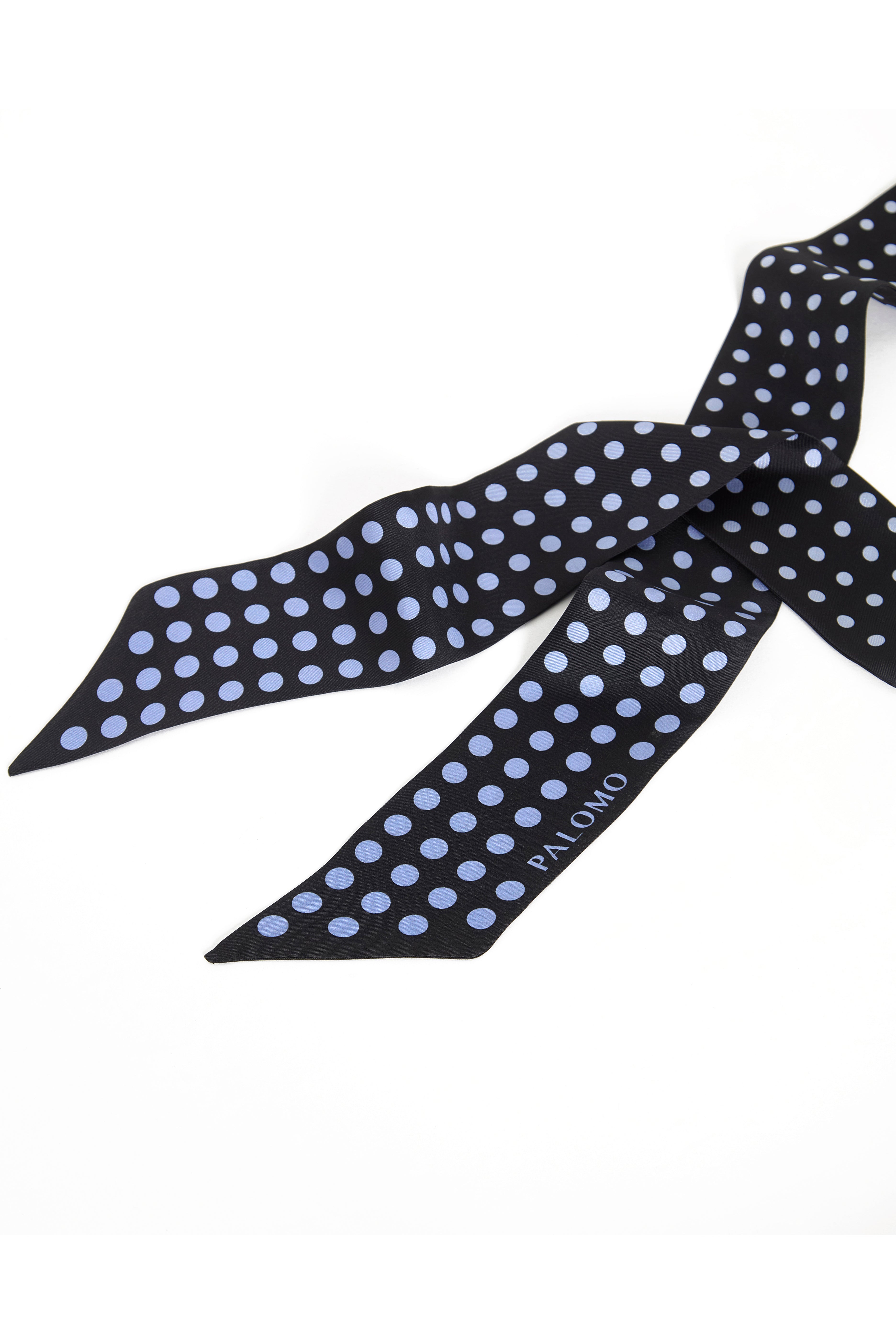 Blue Printed Twilly Scarf
