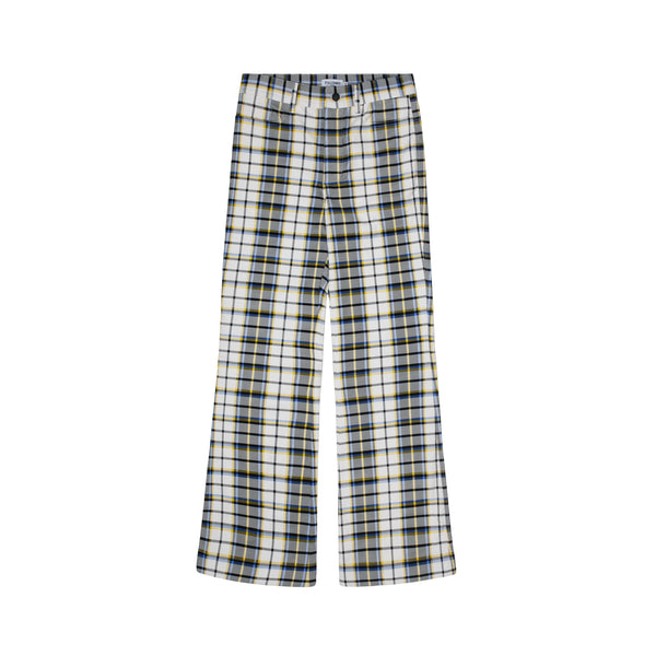 Blue & Yellow Checked Mick Trousers