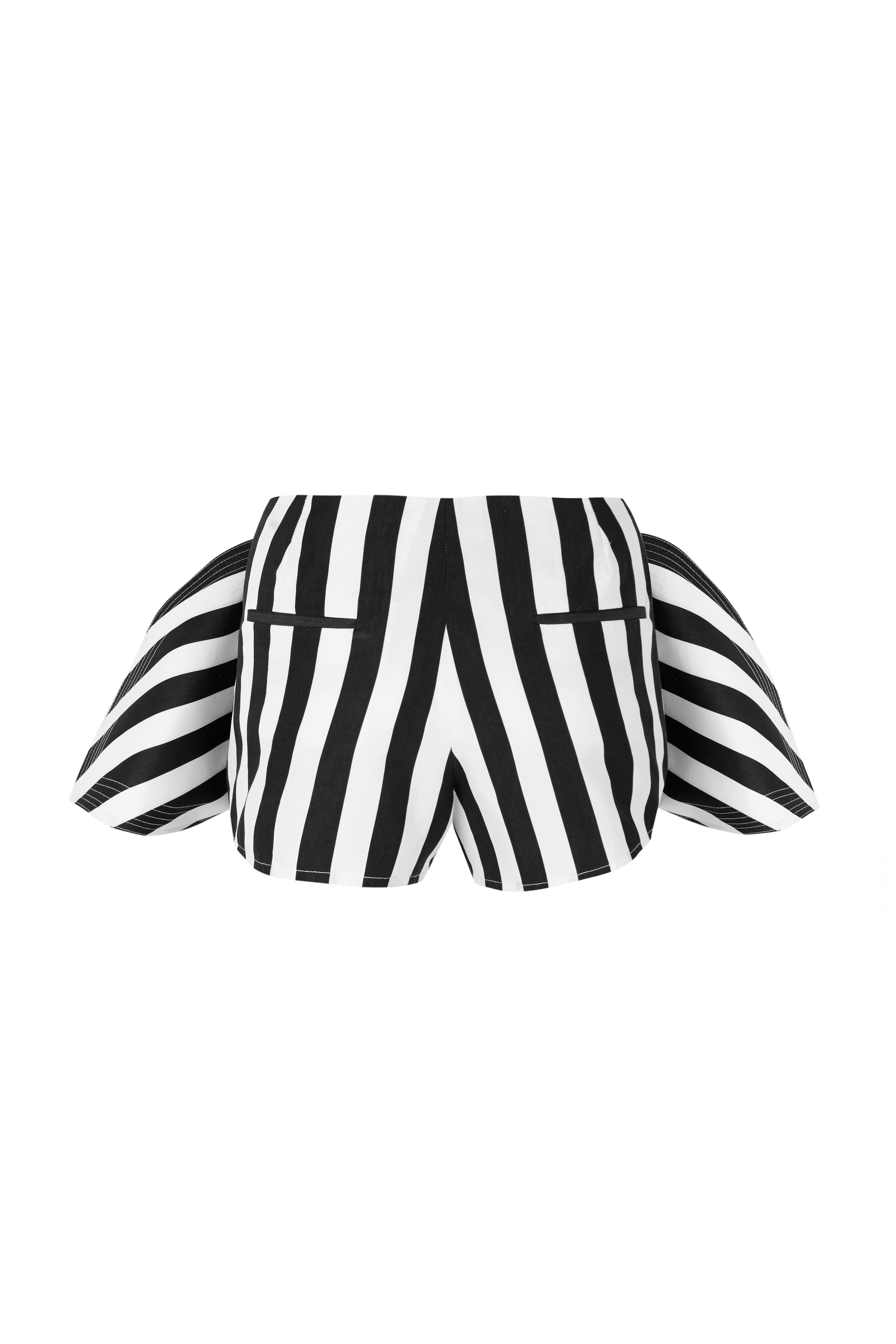 Bow B&W Stripes Shorts