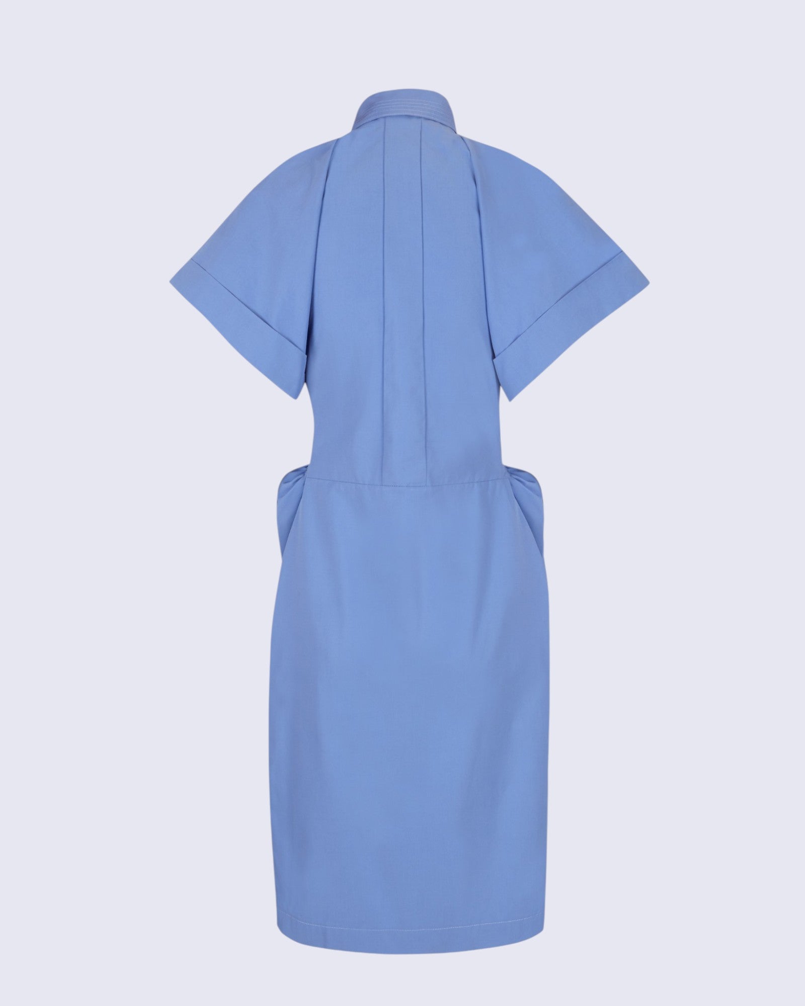Bow Structured Blue Dress