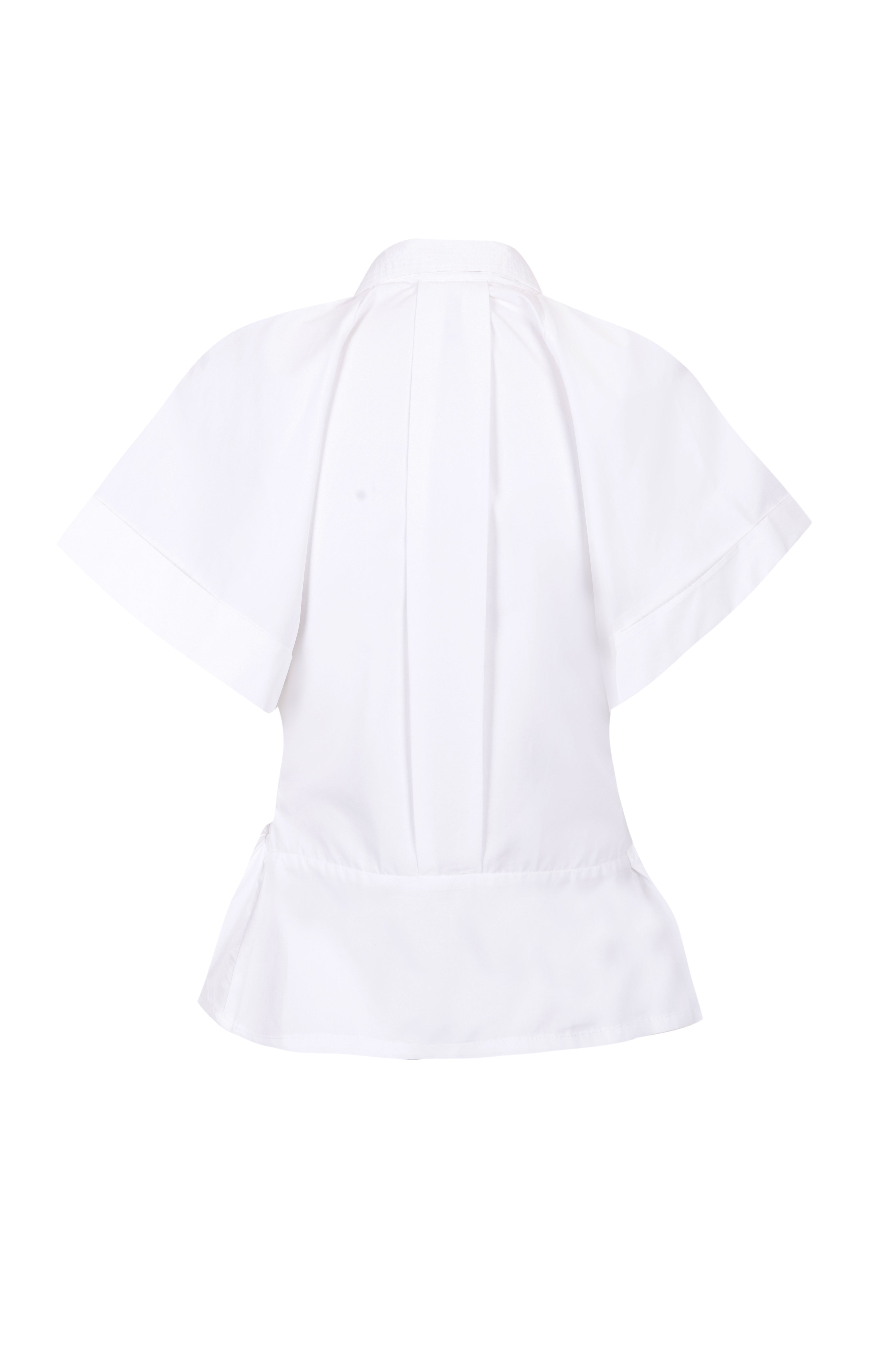 Bow Structured White Shirt