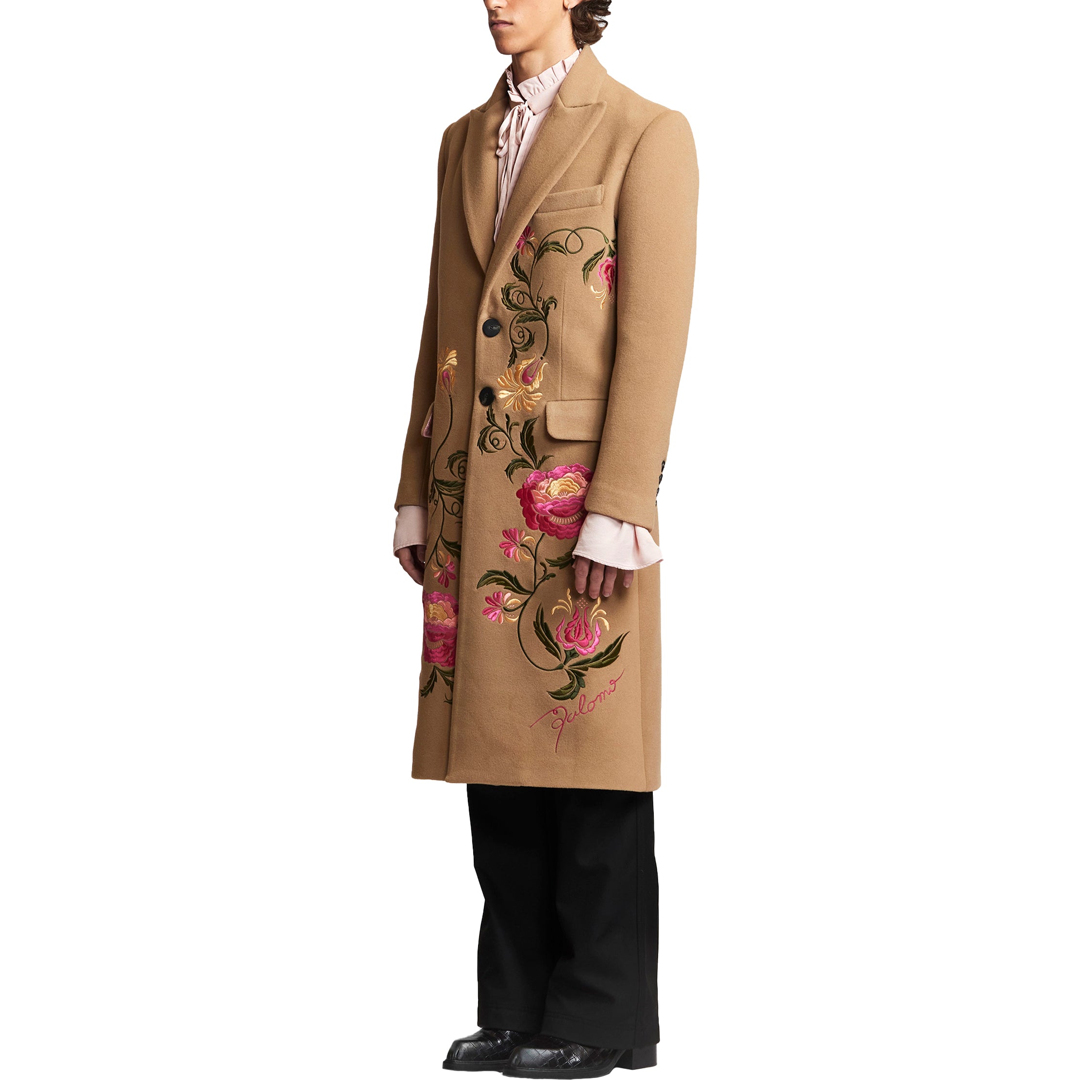 Camel Manilla Tailored Coat Palomo Spain