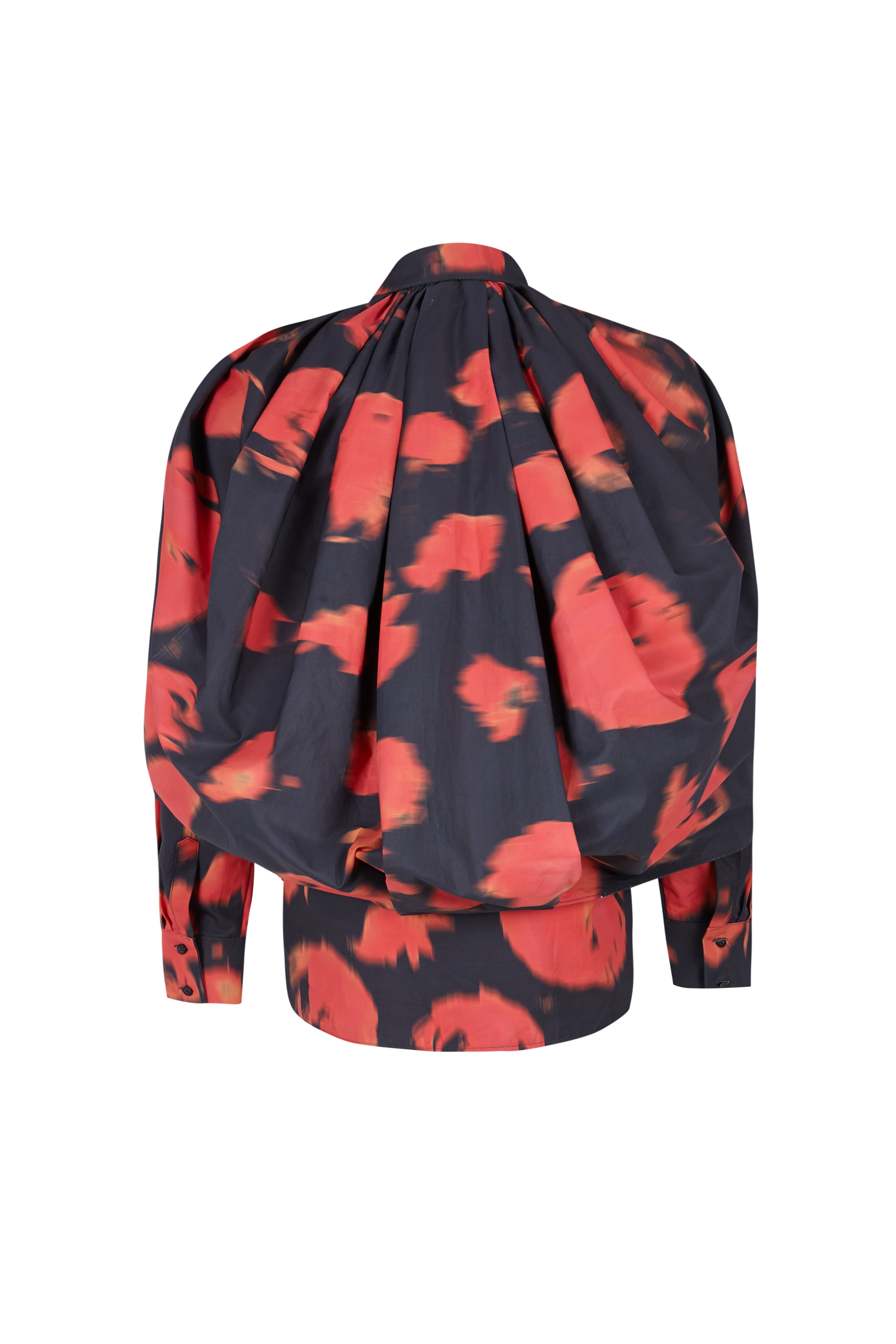 Cocoon Red Printed Shirt
