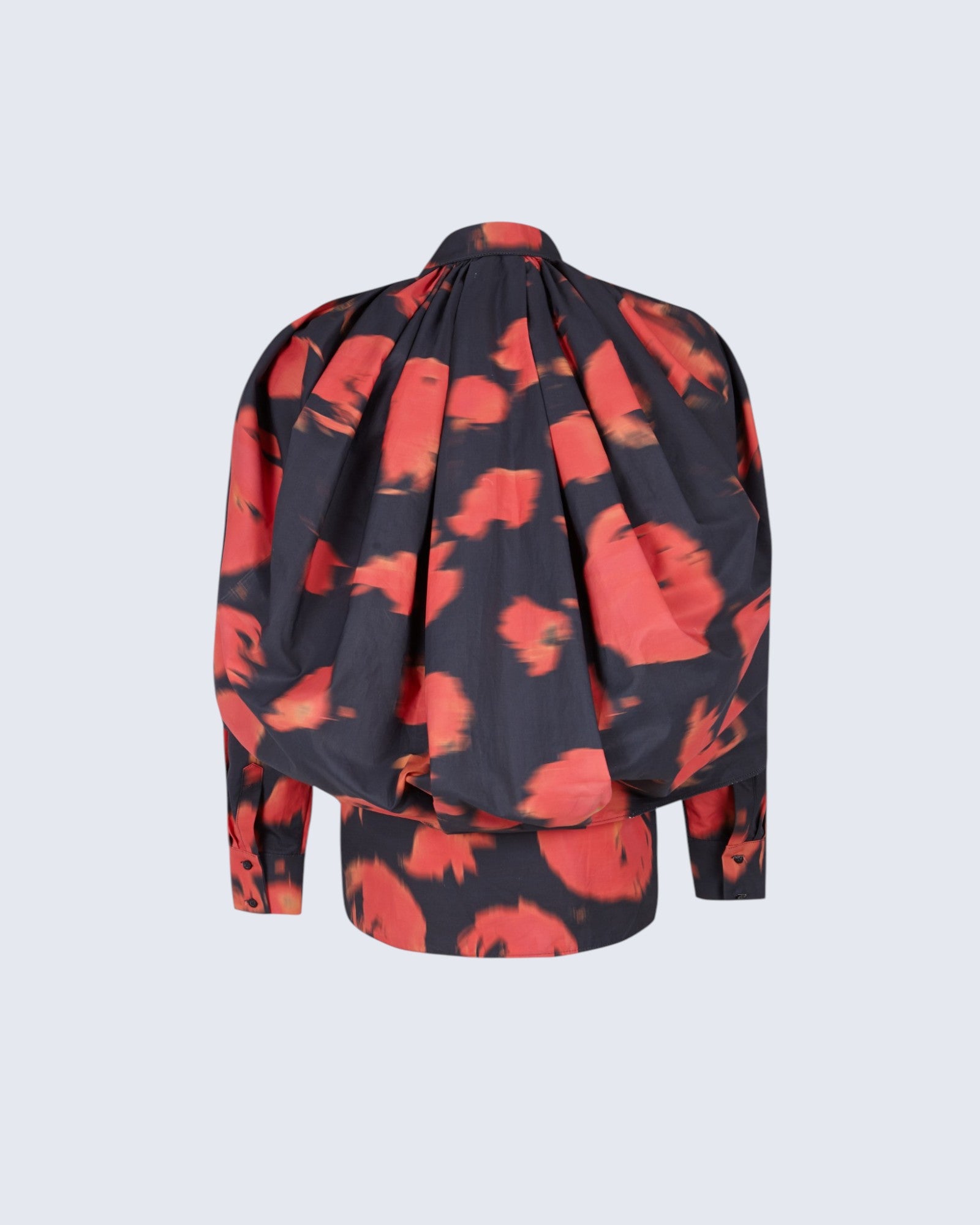 Cocoon Red Printed Shirt