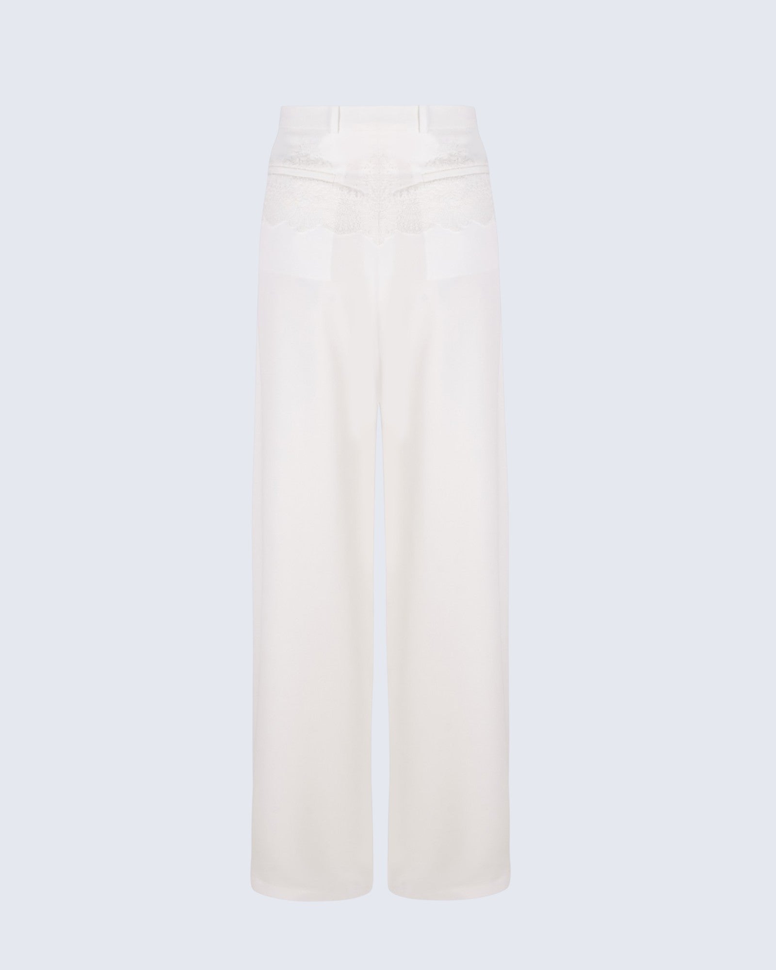 Cruising Lace White Tailored Trousers Womens