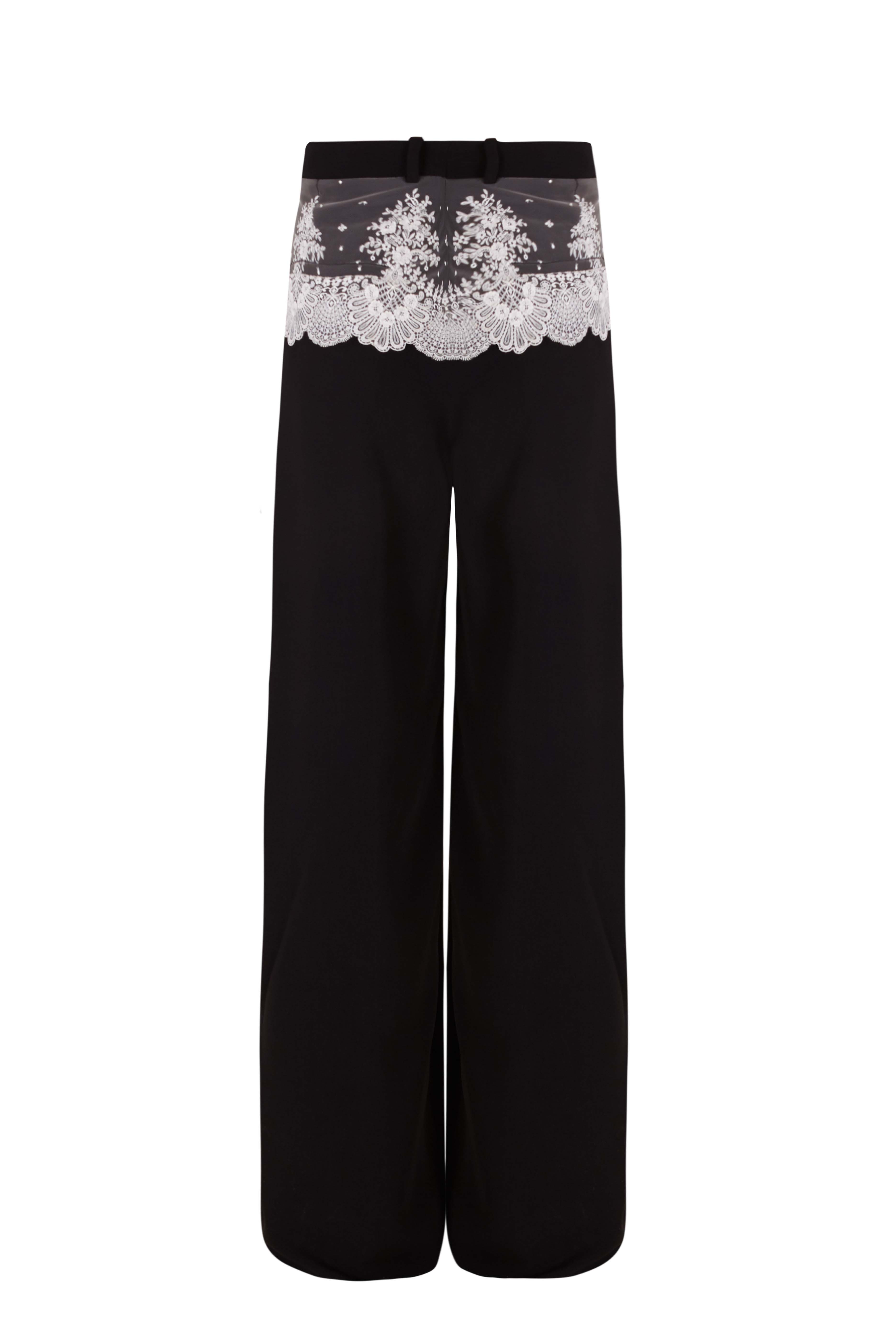 Cruising Lace Black Tailored Trousers Mens