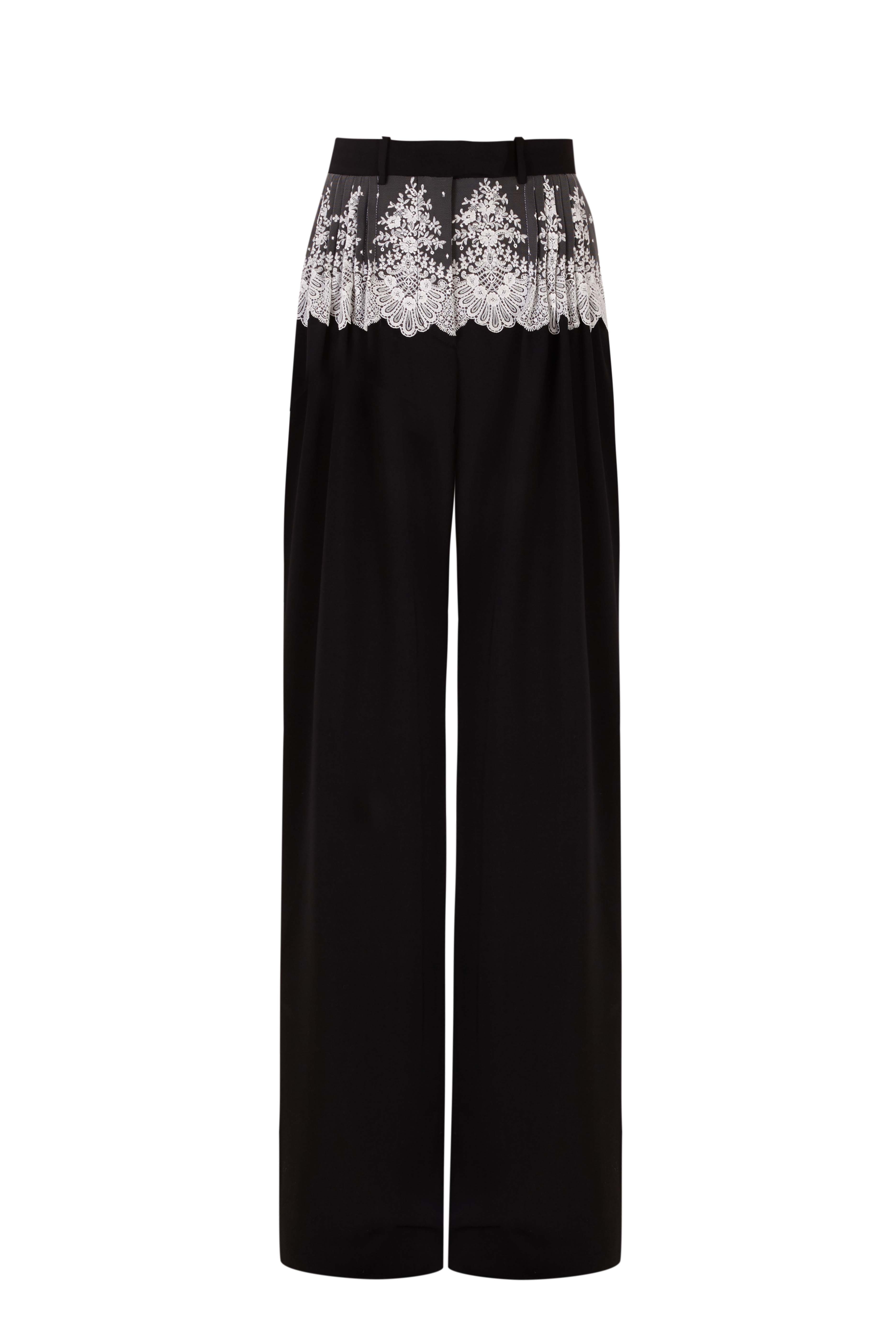 Cruising Lace Black Tailored Trousers Womens