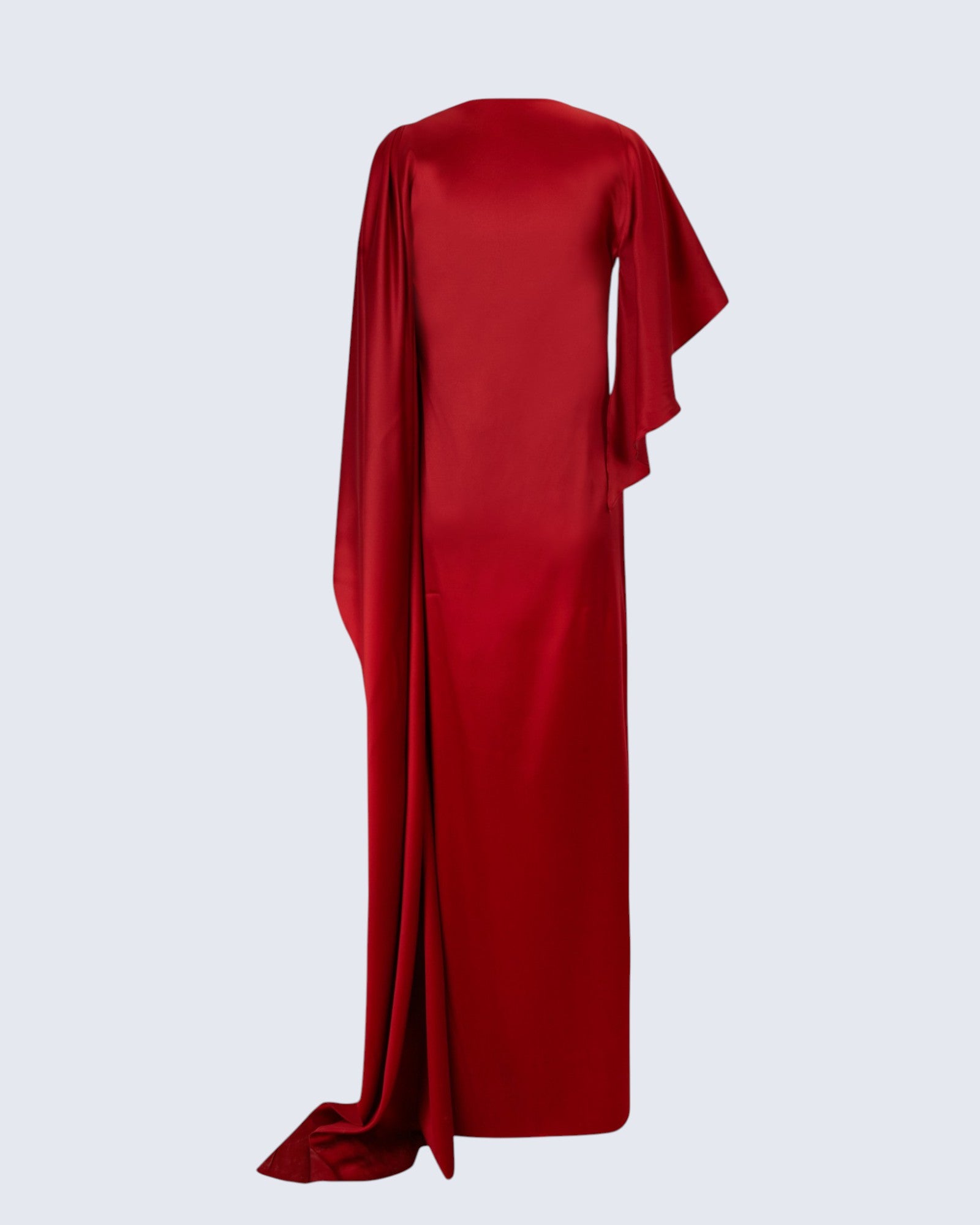 Draped Red Dress