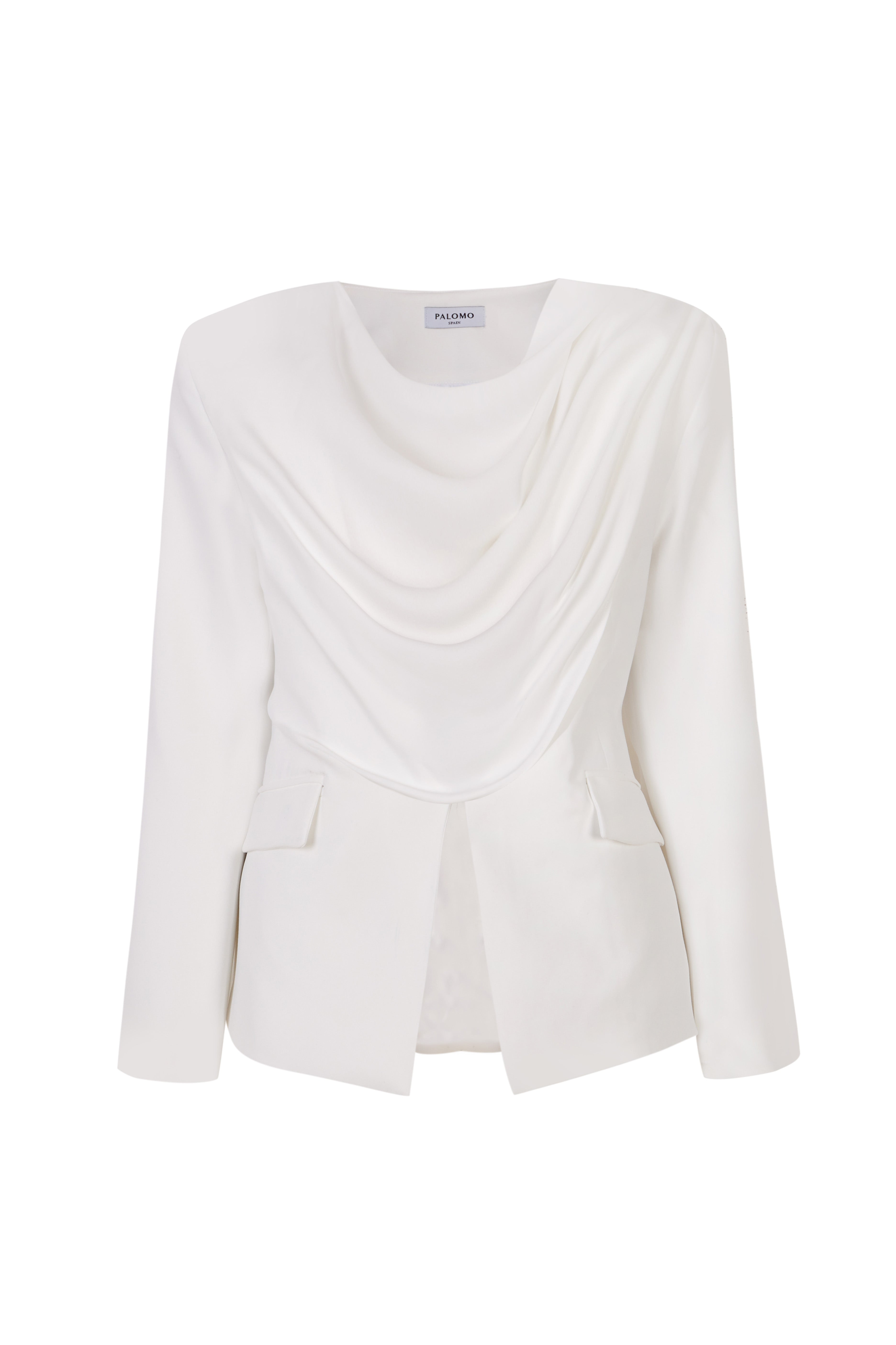ジャケット・アウター humoresque tailored jacket off white 36 Draped White Tailored Jacket | Palomo Spain