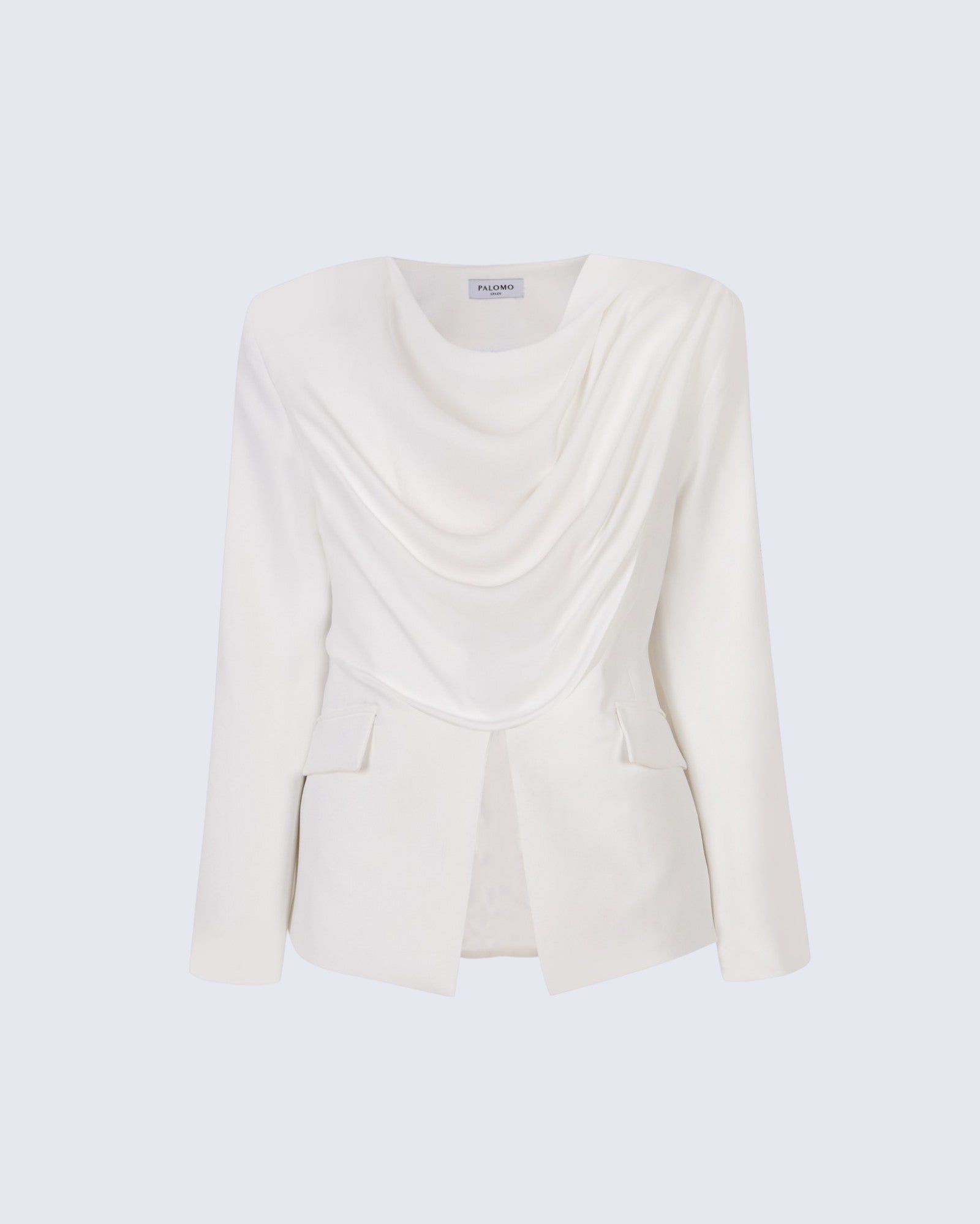 Draped White Tailored Jacket | Palomo Spain