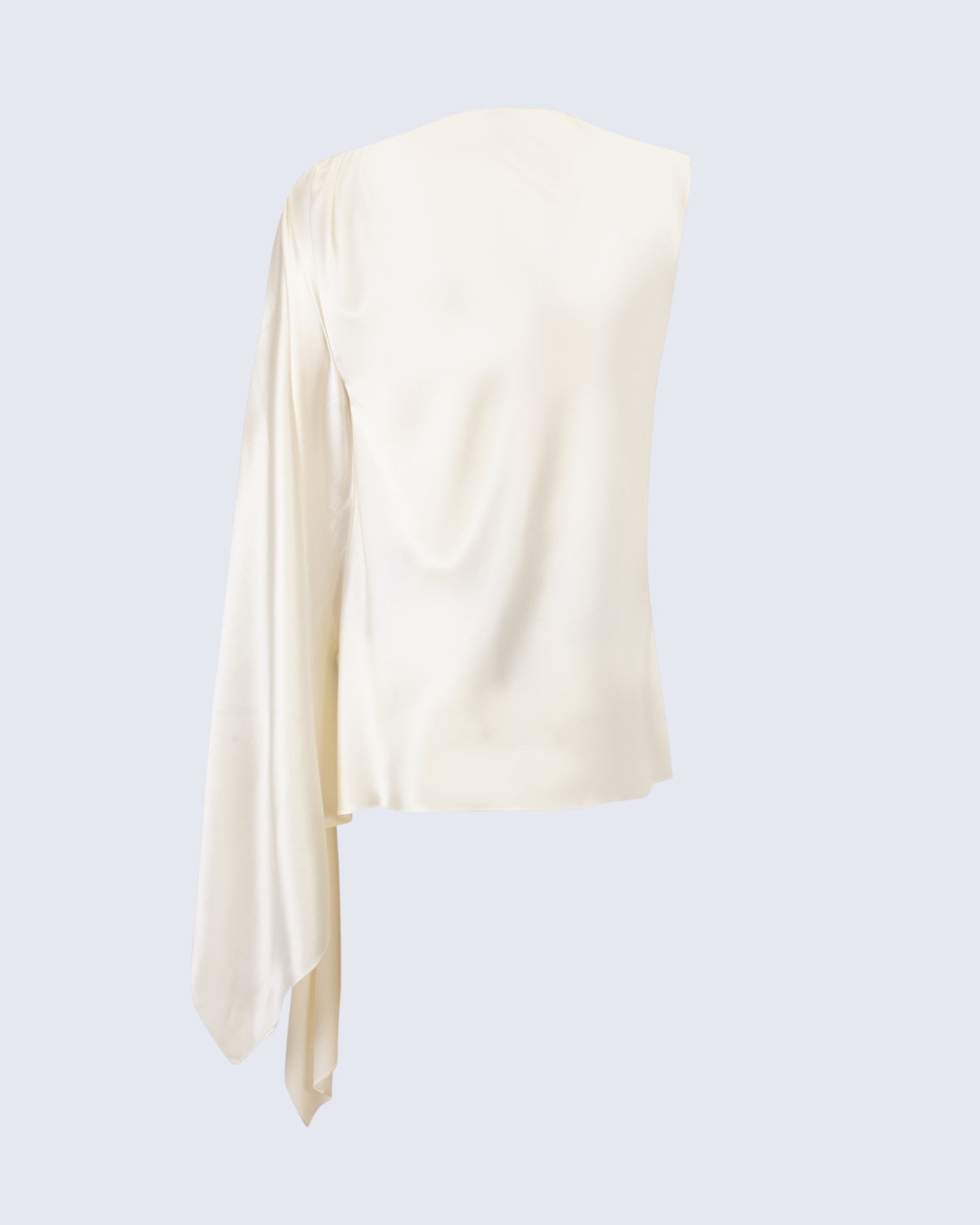 Draped White Top