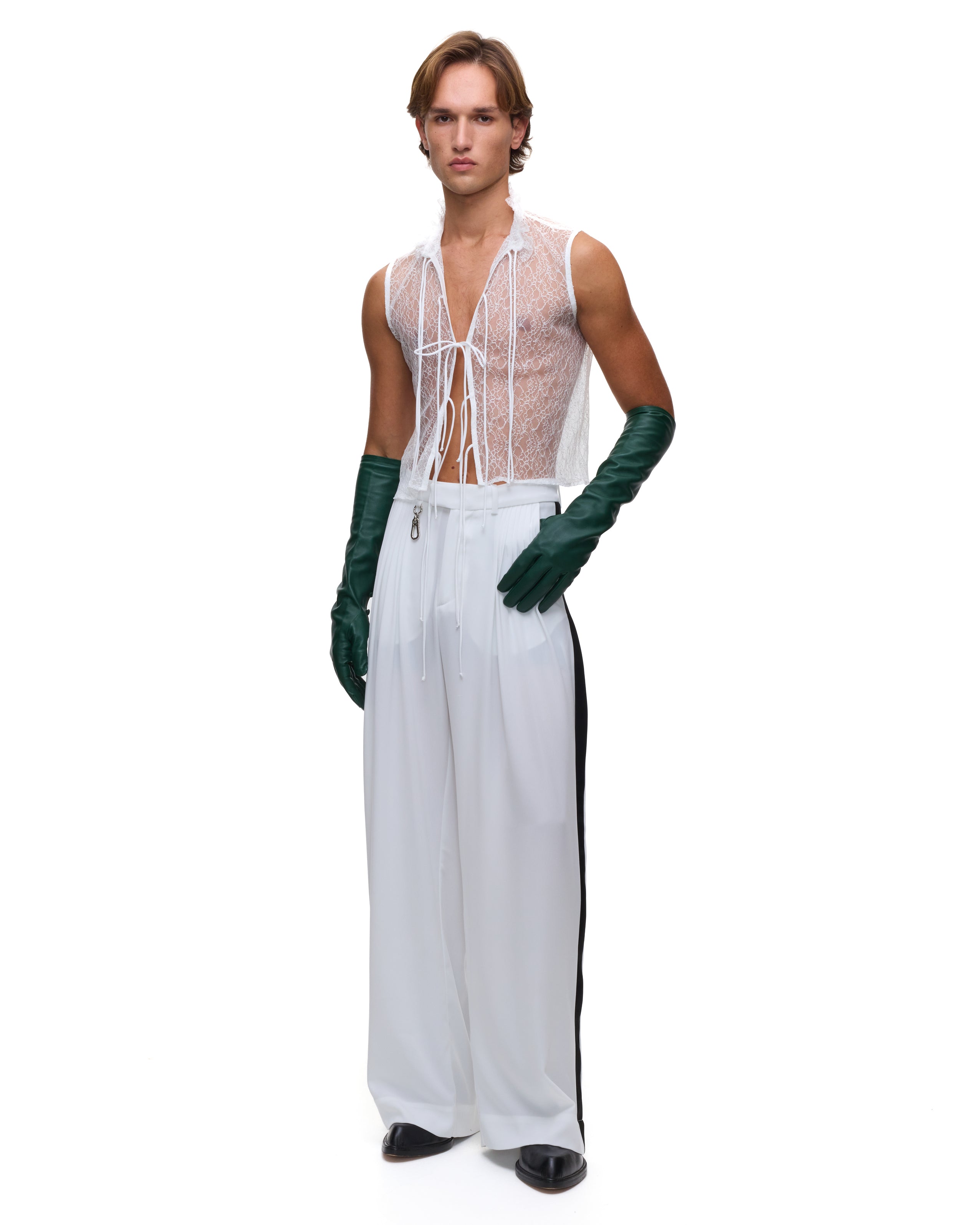 Green Leather Gloves