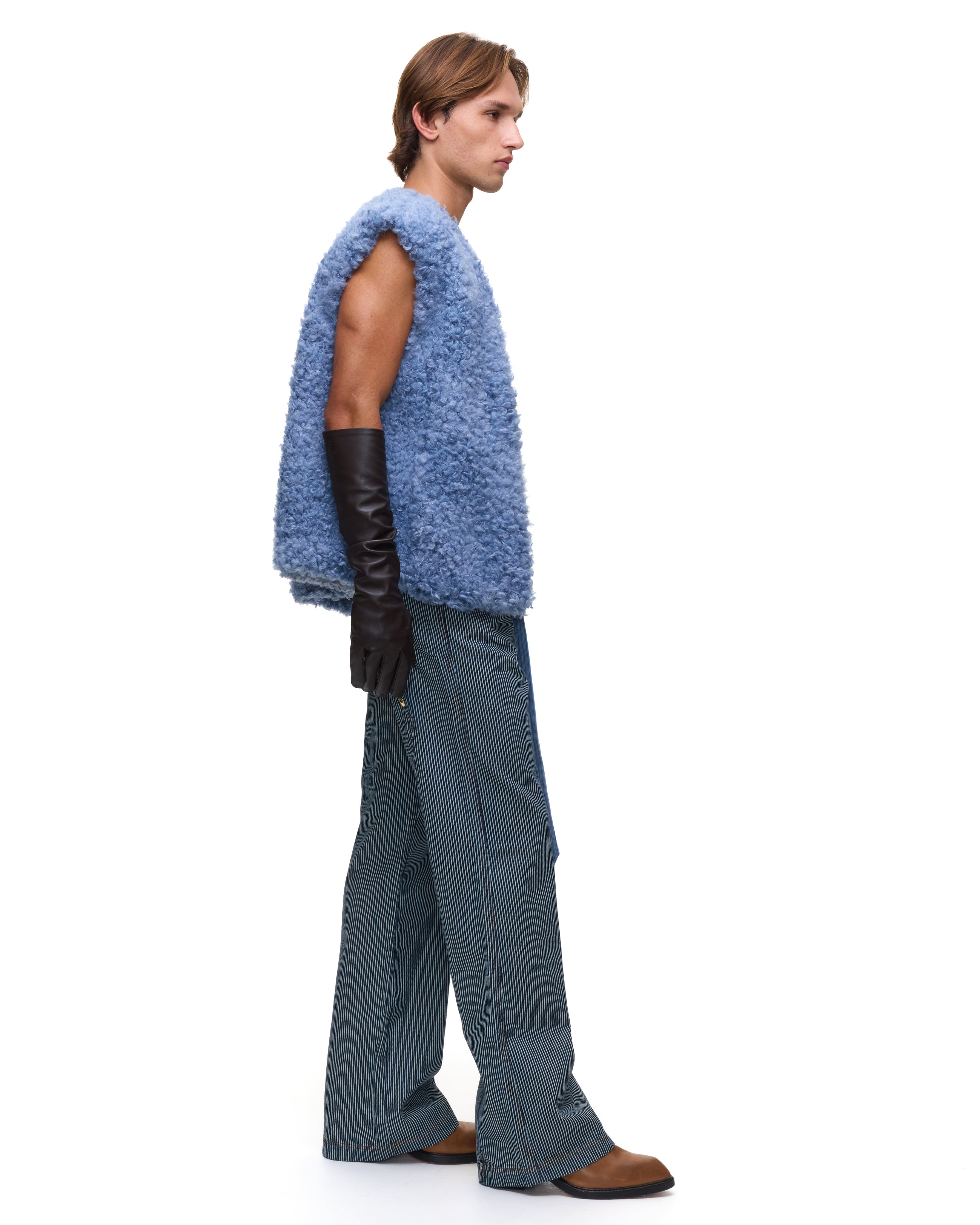 Blue Fur Vest