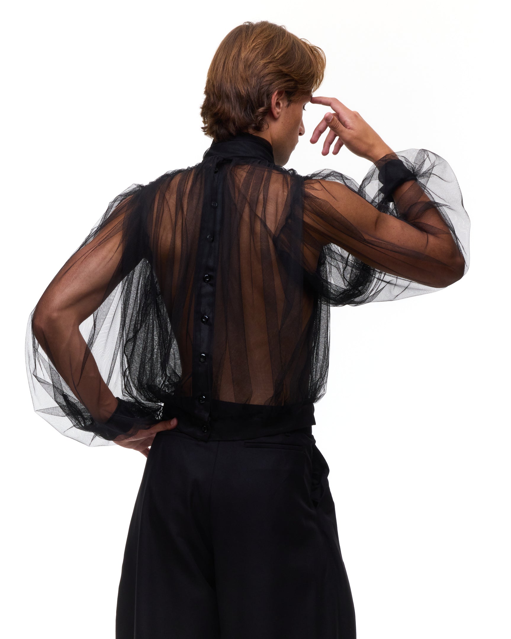 Black Tulle Blouse