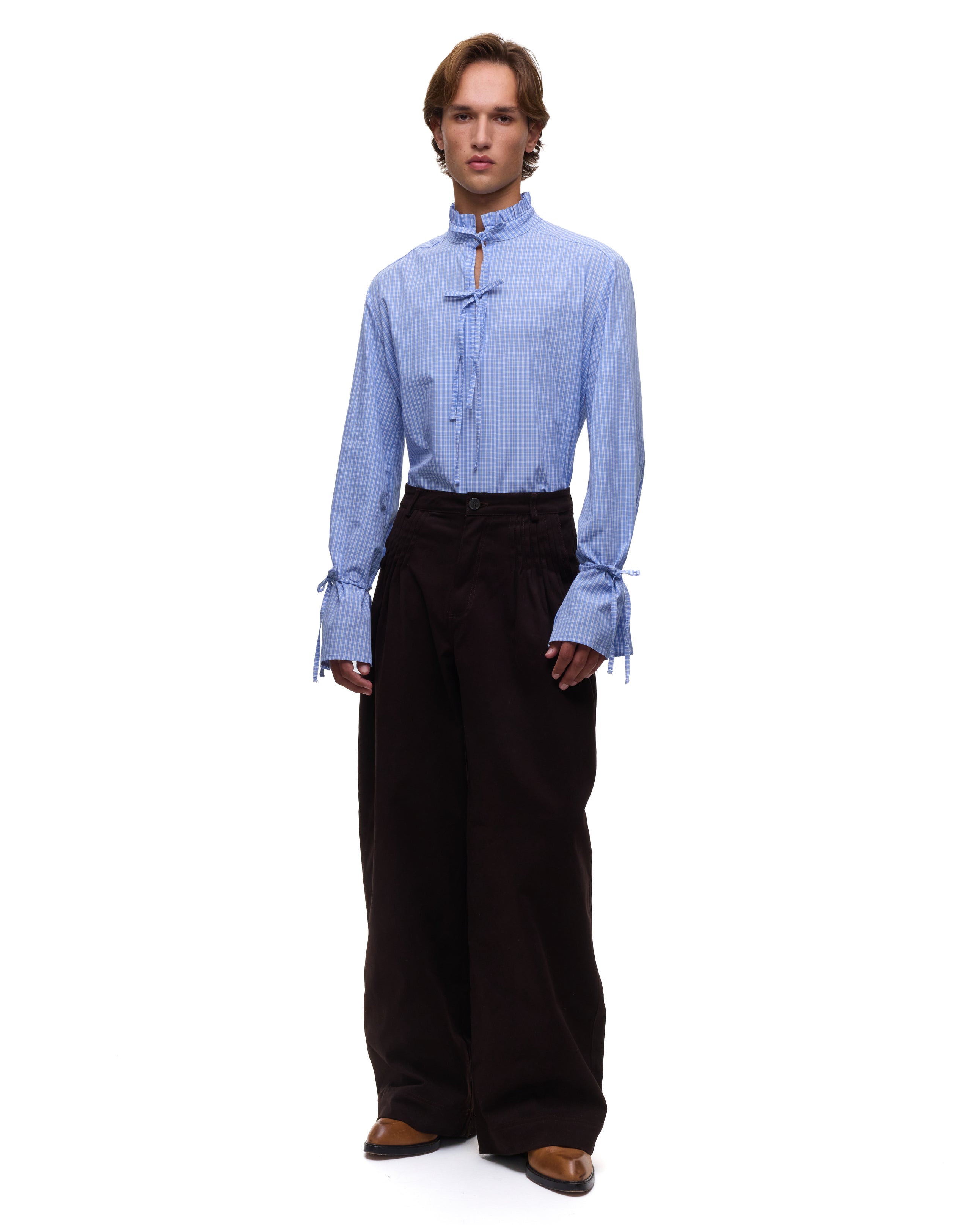 Fede Blue Checked Shirt