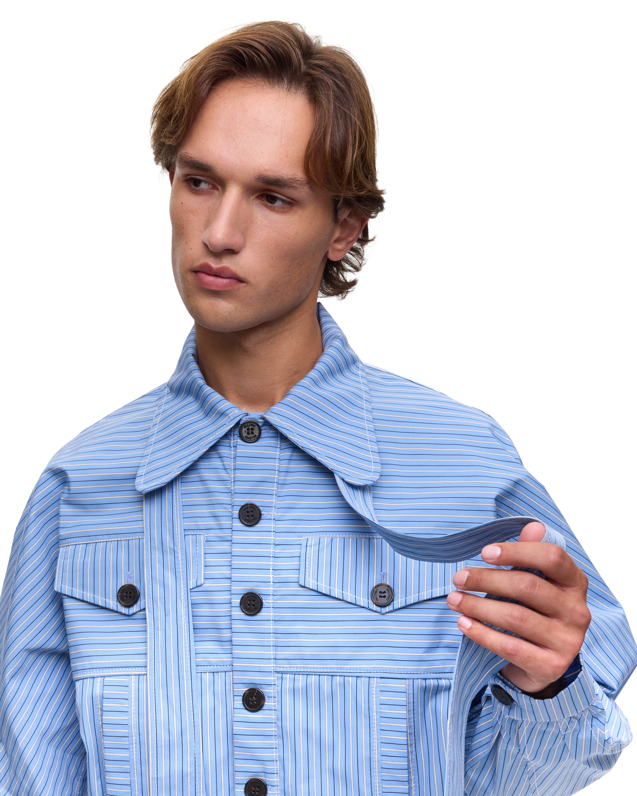 Calum Blue Stripes Jacket