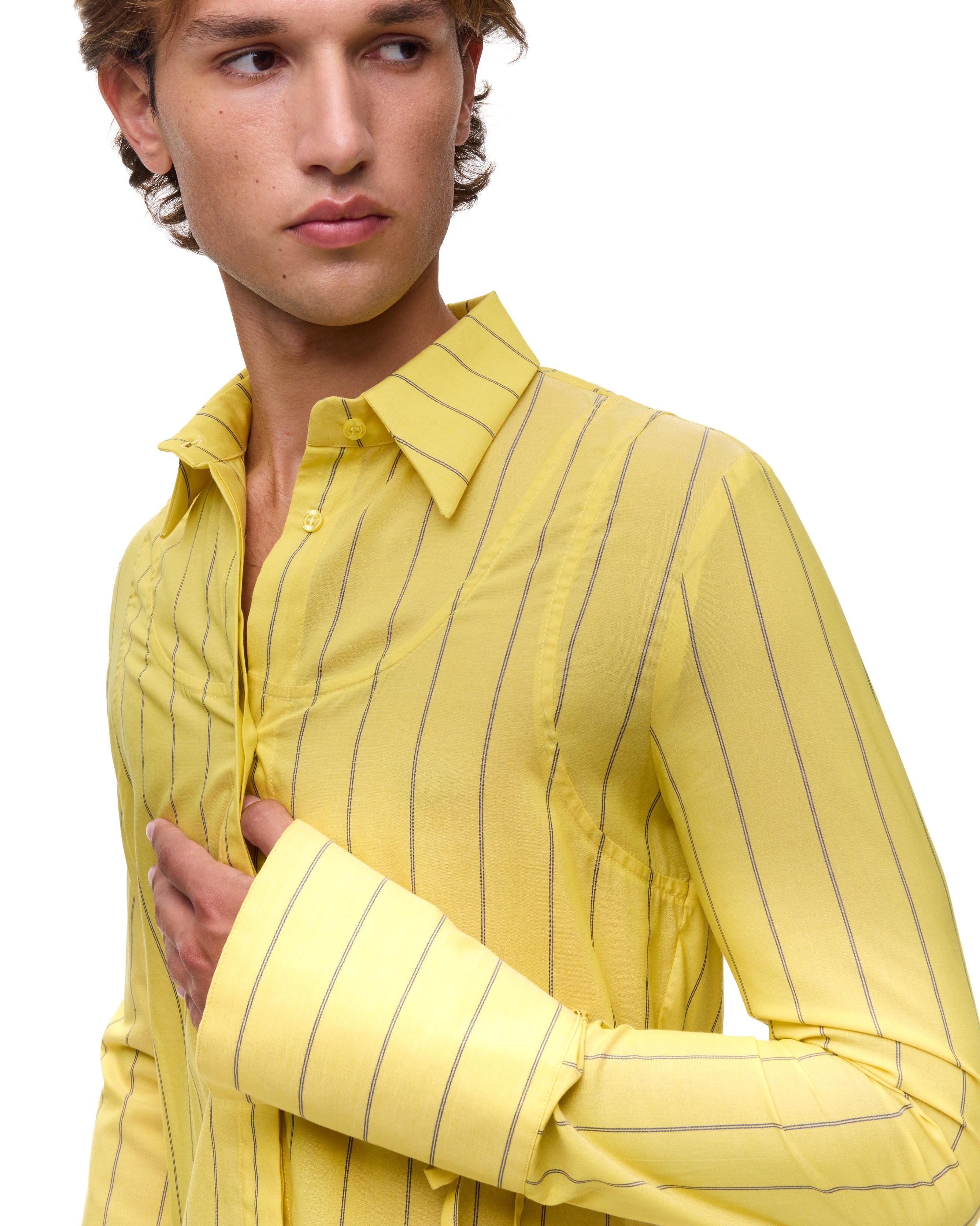 Nic Yellow Striped Shirt