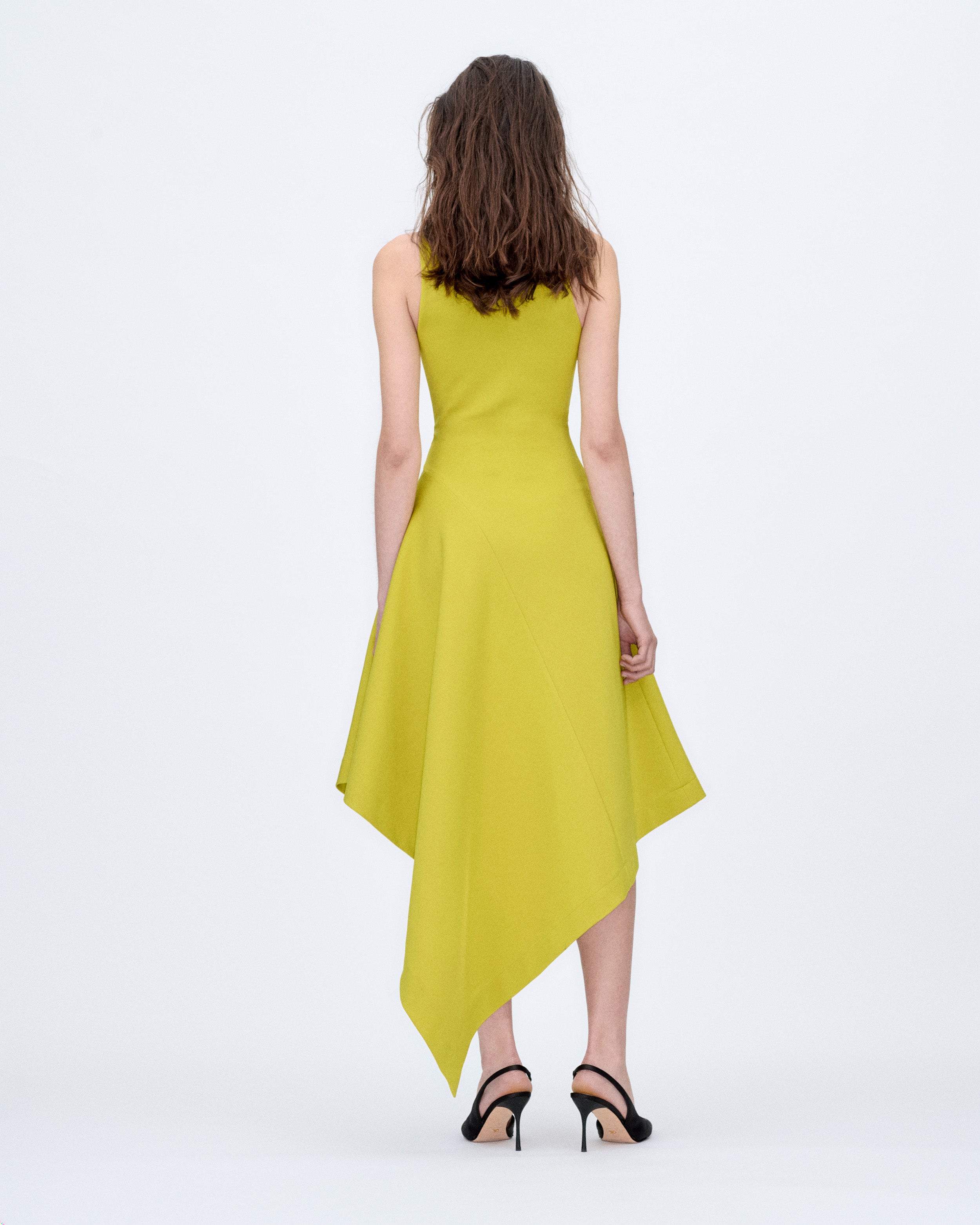 Lime Asymmetric Dress