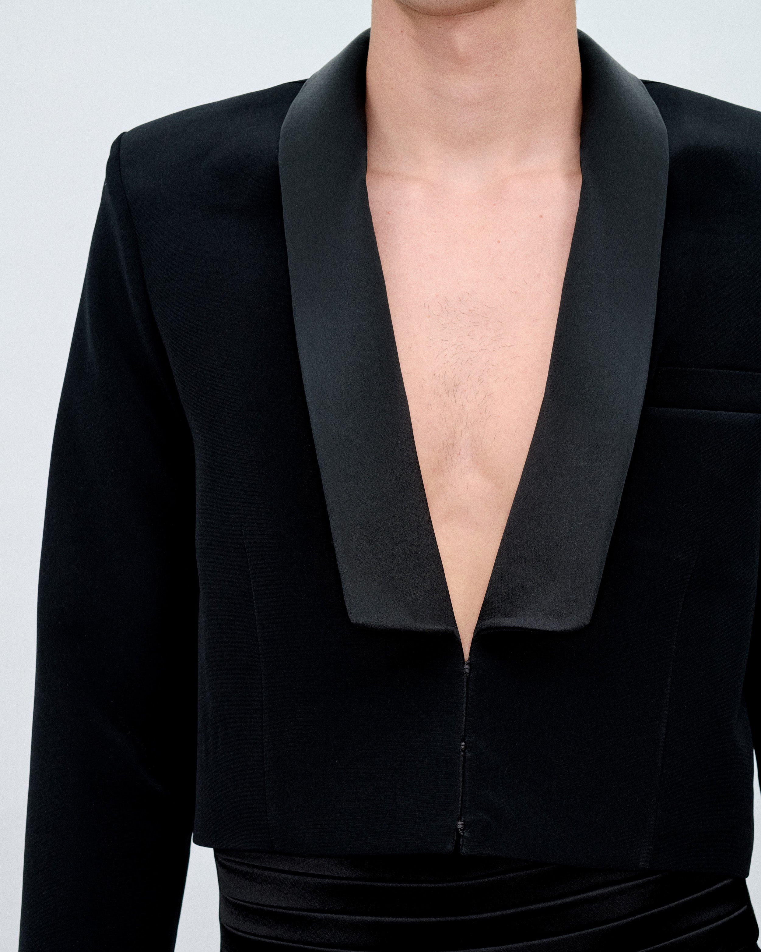 Black Satin Torera Jacket