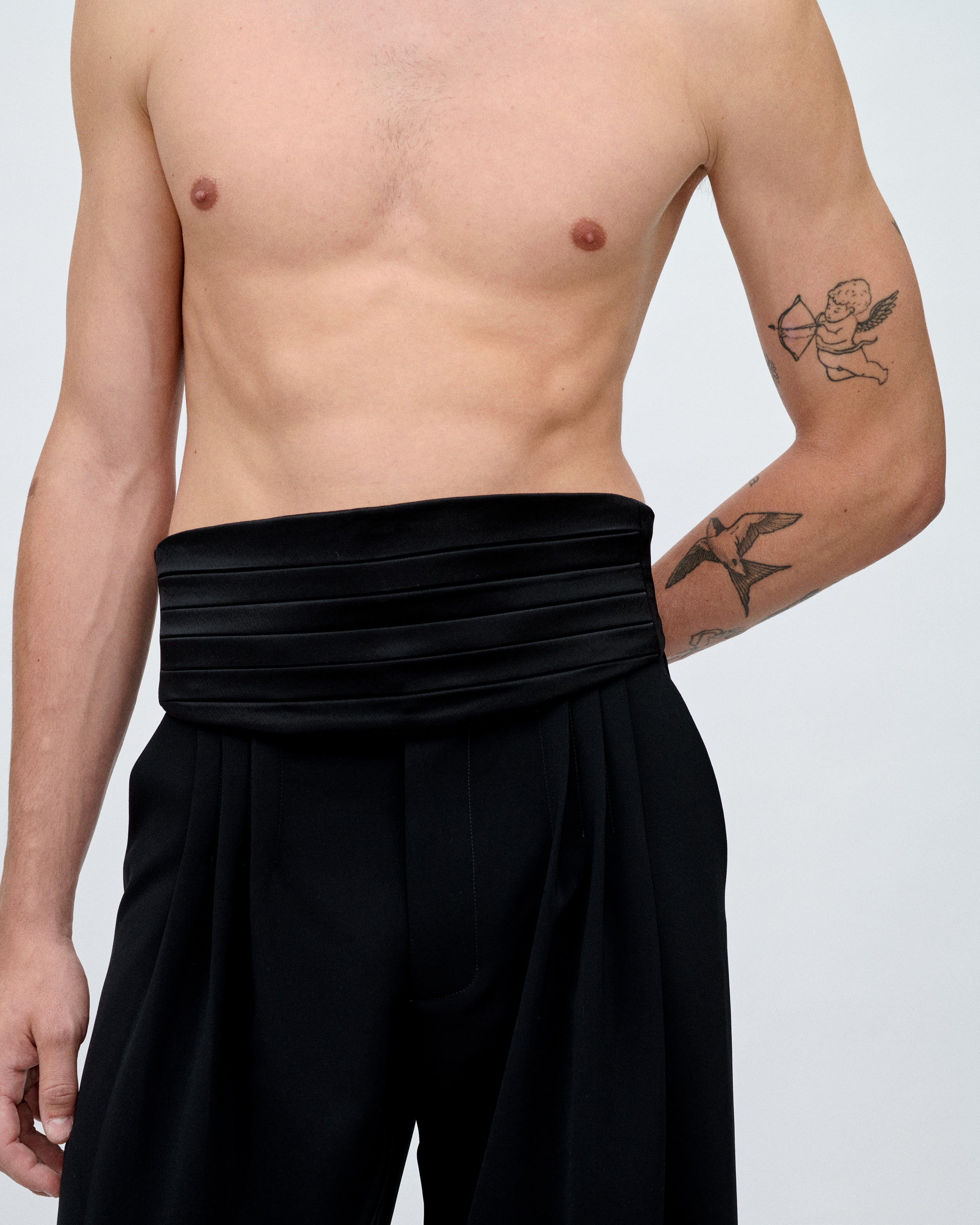 Black Satin Cummerbund