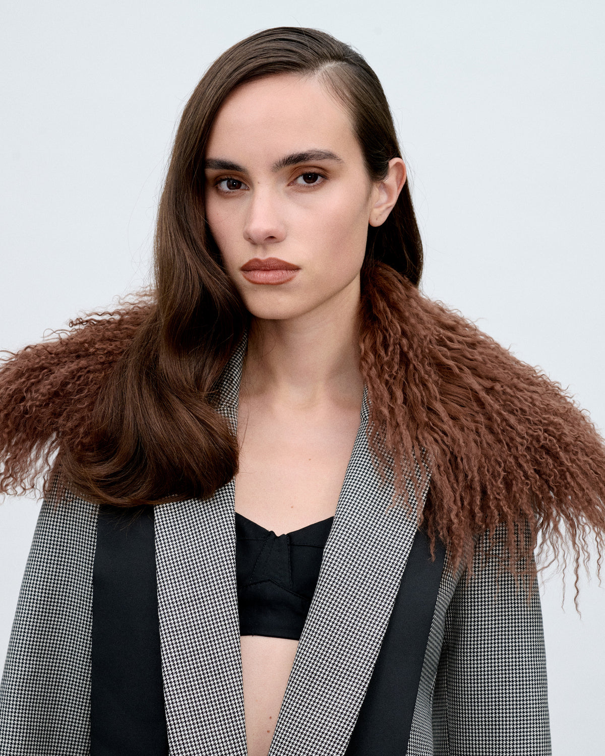 Mongolian Fur Brown Collar