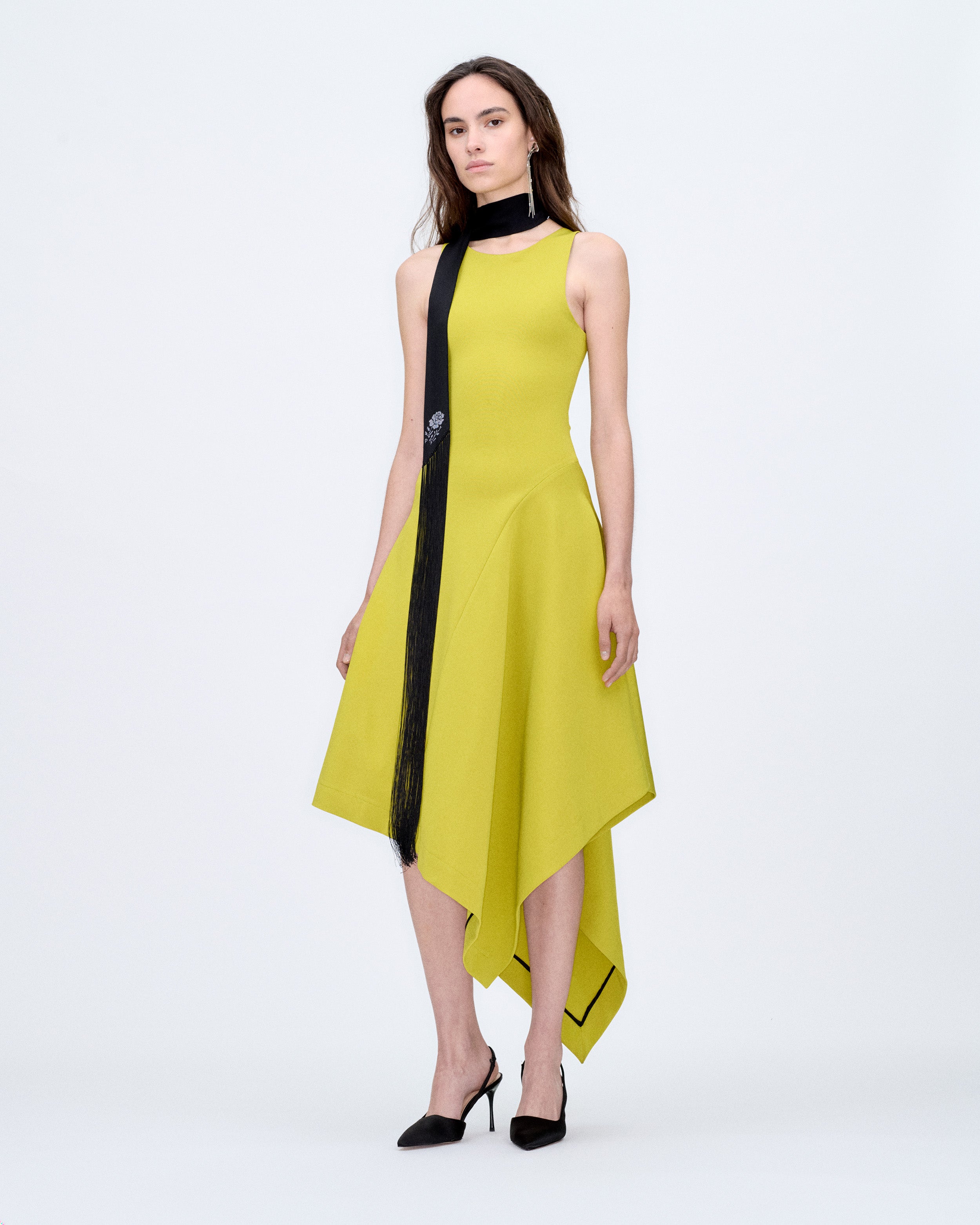 Lime Asymmetric Dress