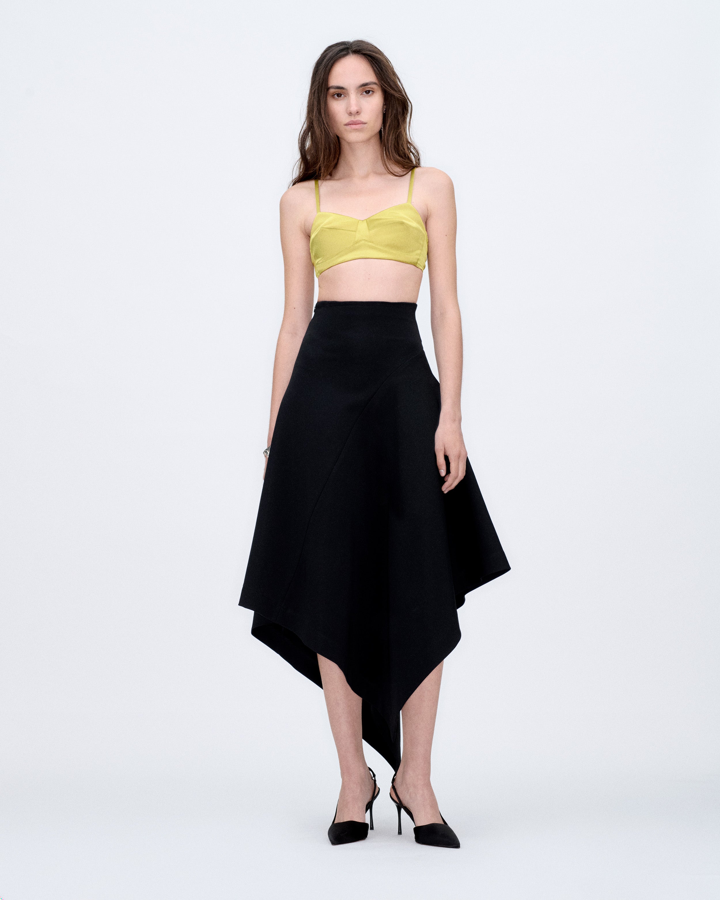 Asymmetric Black Skirt