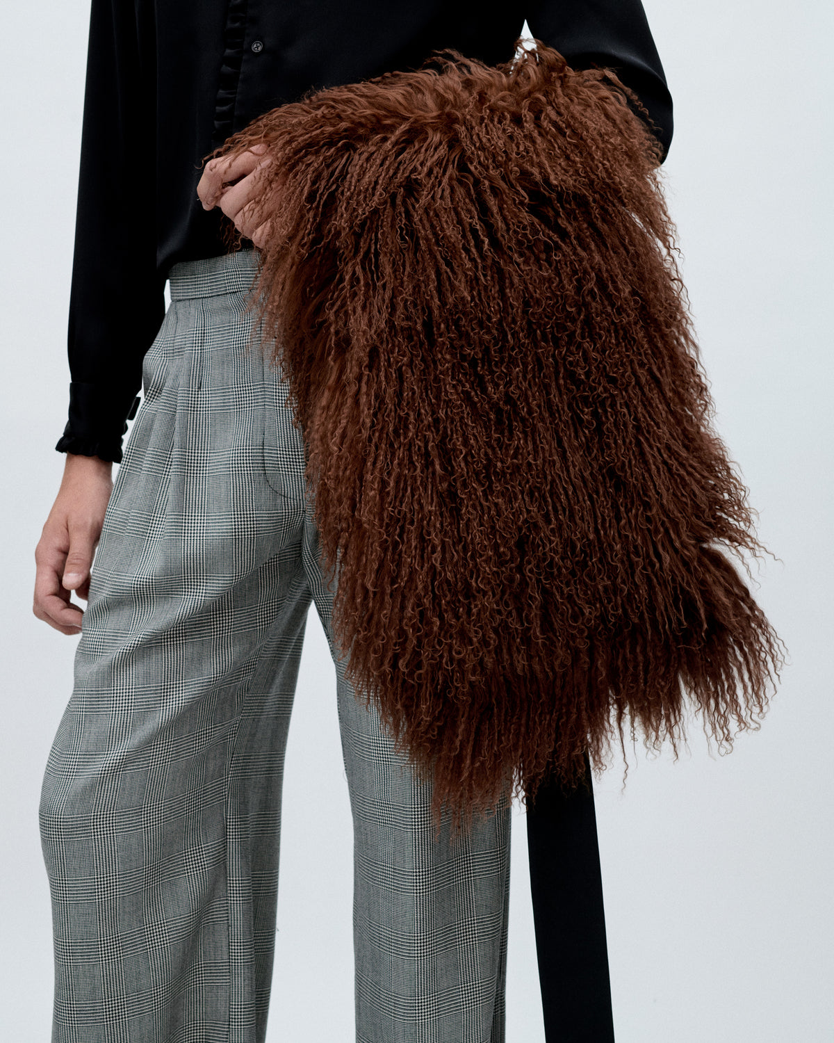 Mongolian Fur Brown Stole