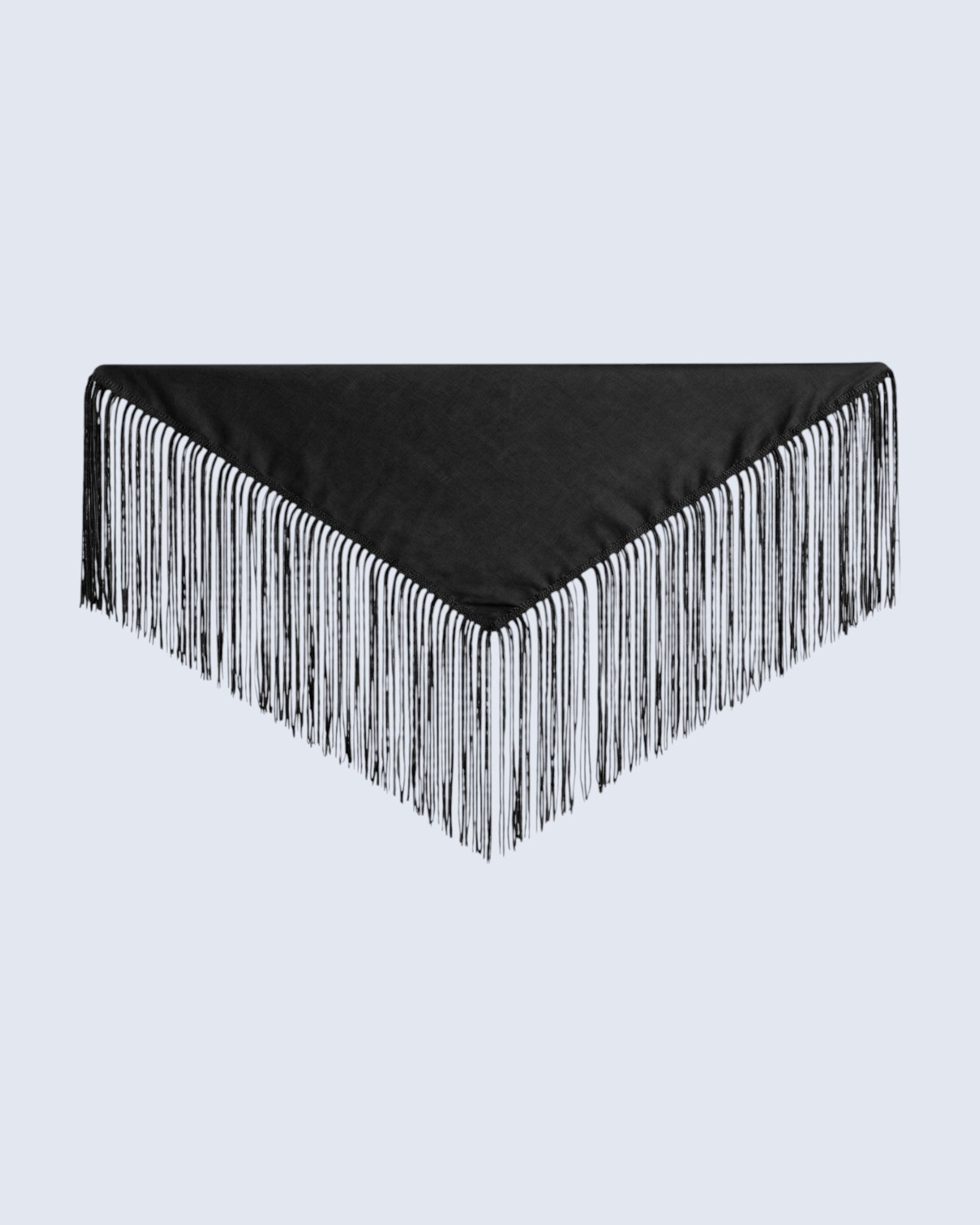 Fringed Black Bandana