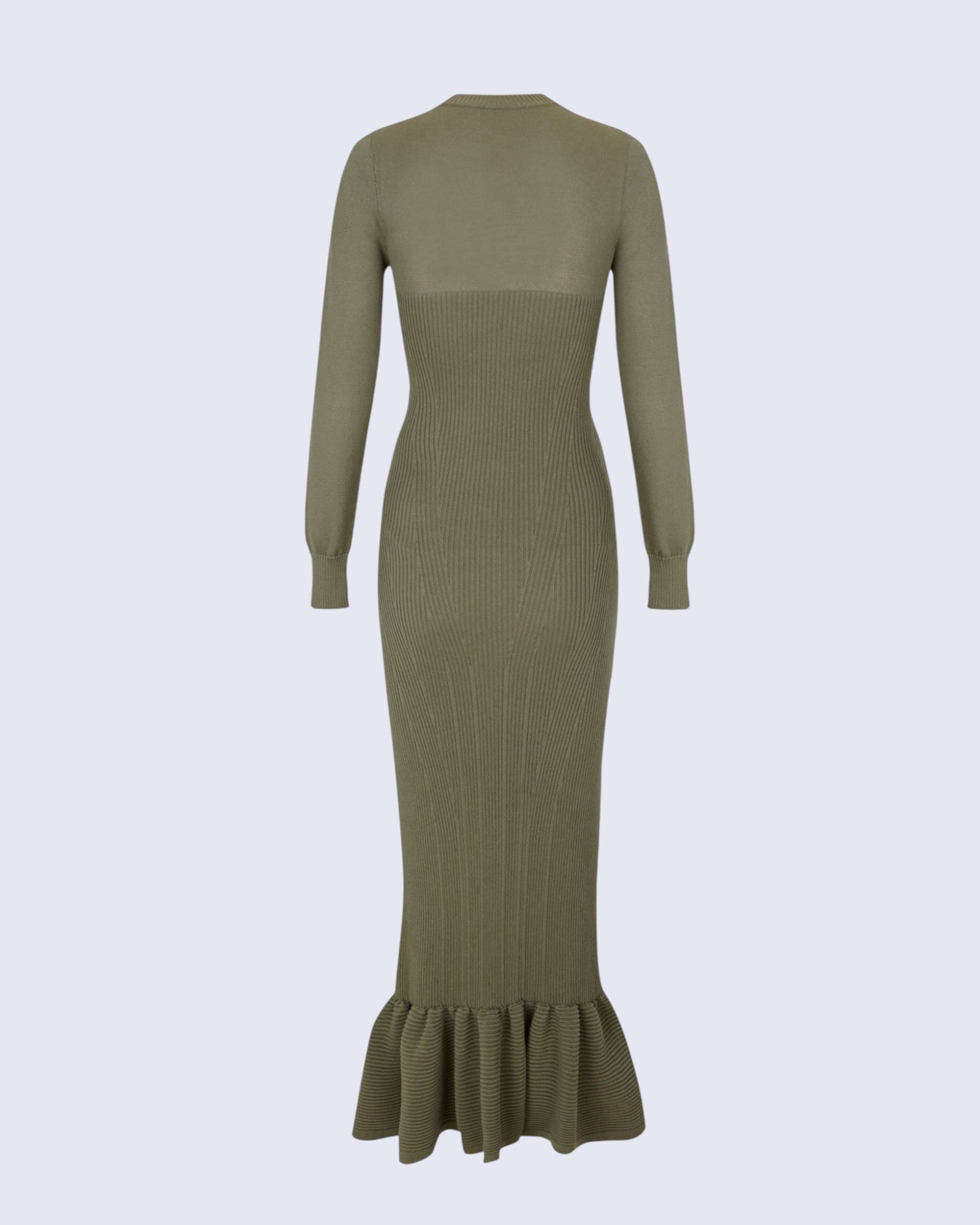 Olive Knit Longsleeve Dress