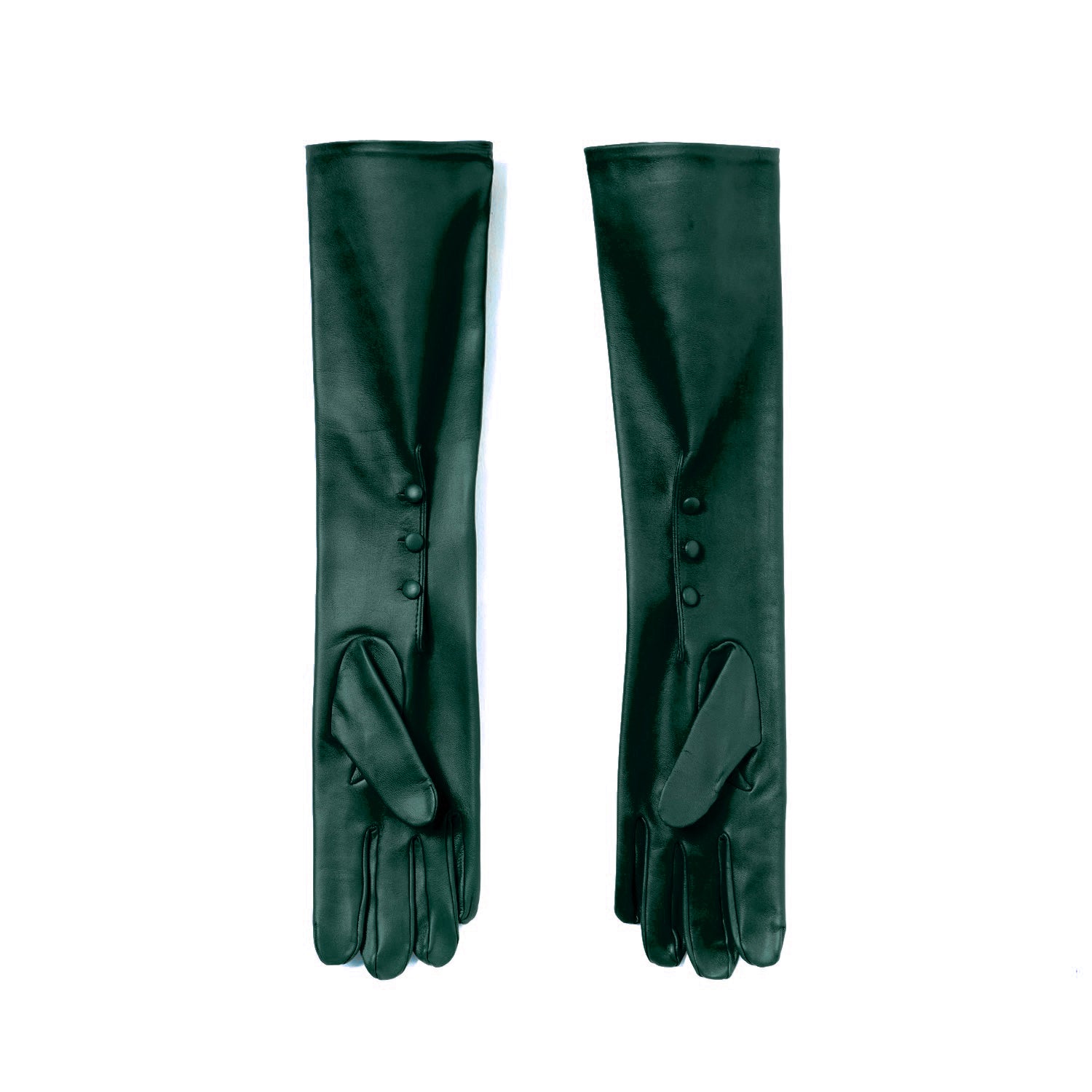 Green Leather Gloves