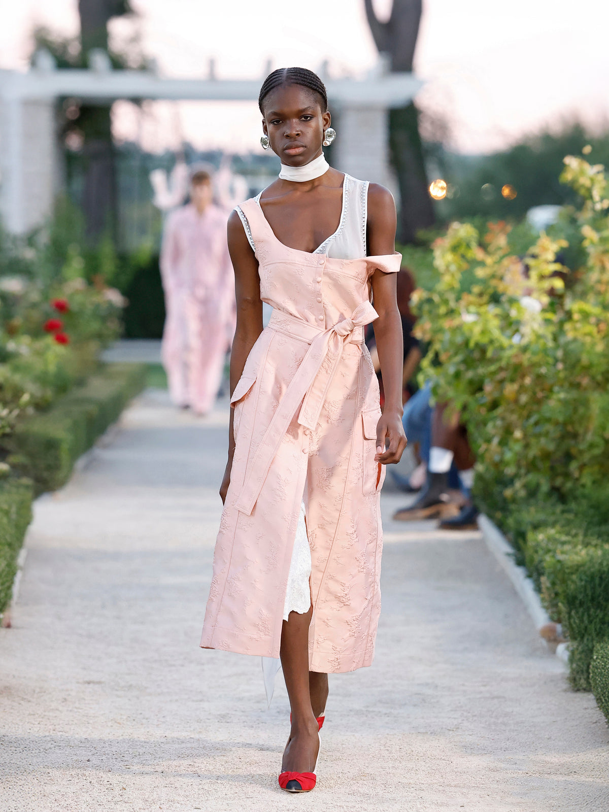 Safari Brocade Pink Dress